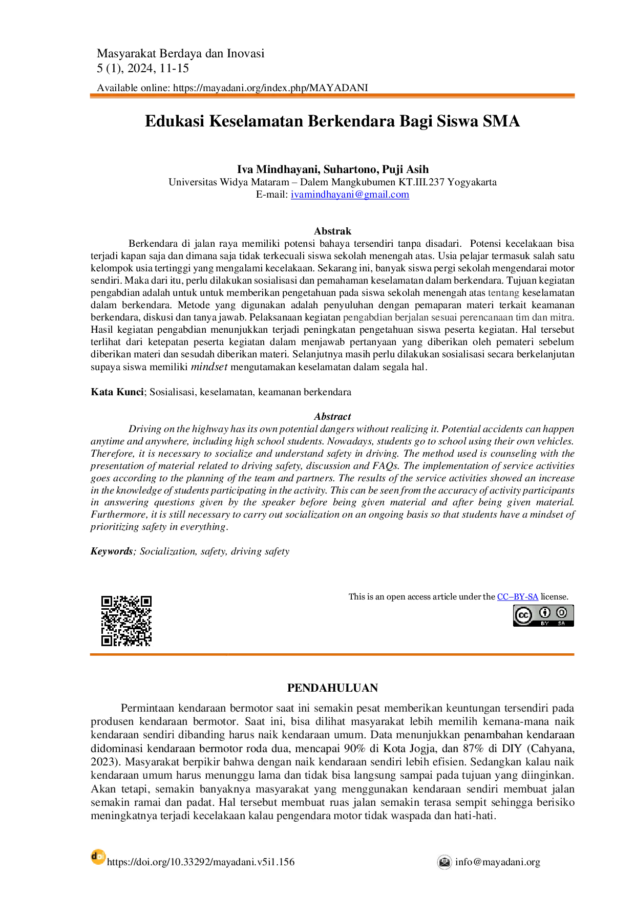 JURIS Edukasi Keselamatan Berkendara Bagi Siswa SMA