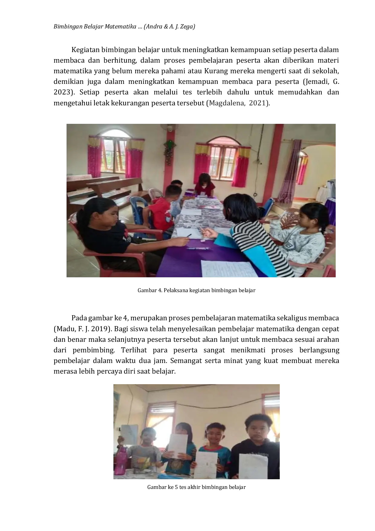 JURIS Bimbingan Belajar Matematika dan Membaca bagi Siswa di Desa Damar Makmur Kecamatan Tualan Hulu