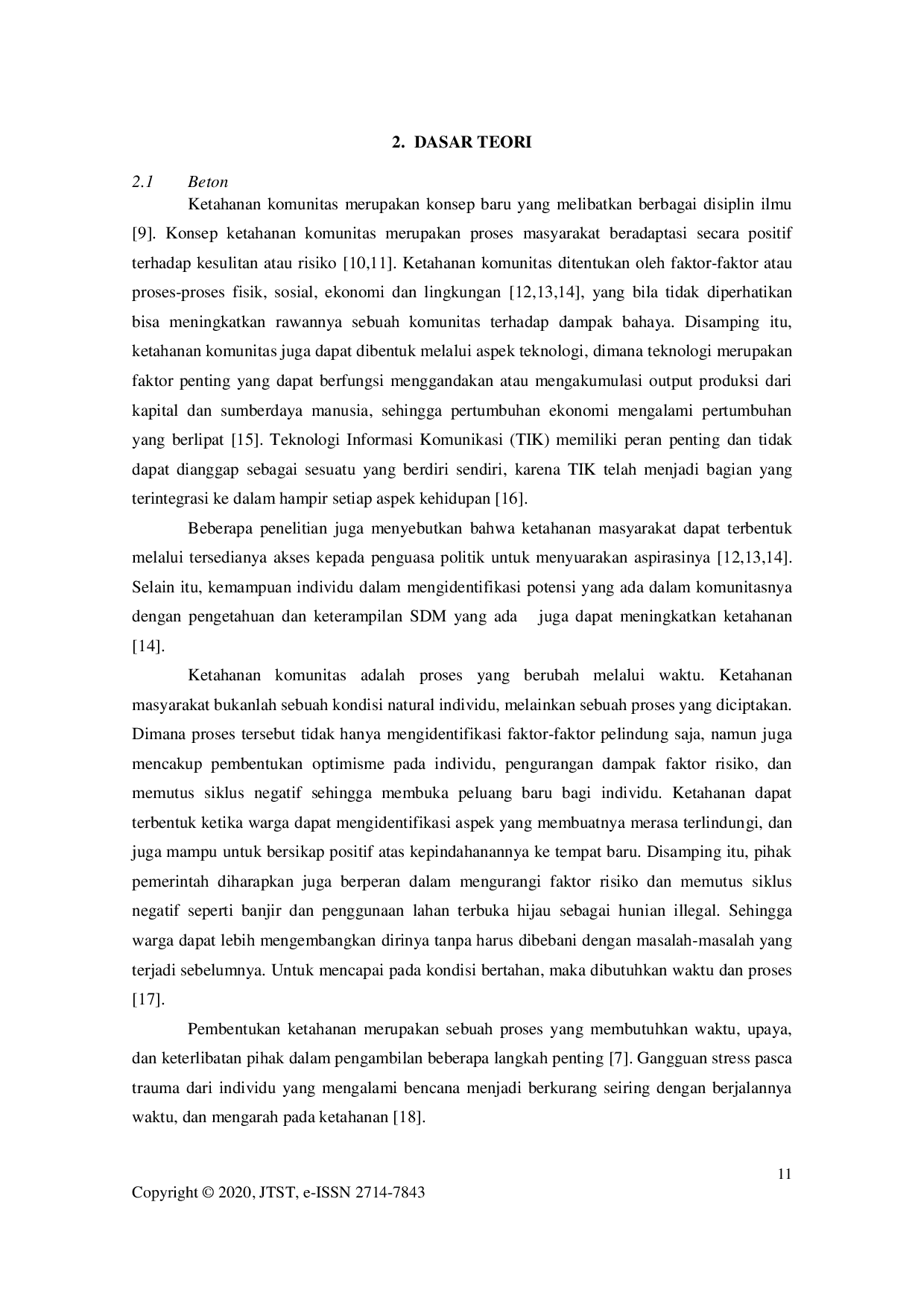 JURIS Memahami Ketahanan Komunitas Berdasarkan Lama Tinggal Penghuni di Rumah Susun Sederhana Sewa Marunda