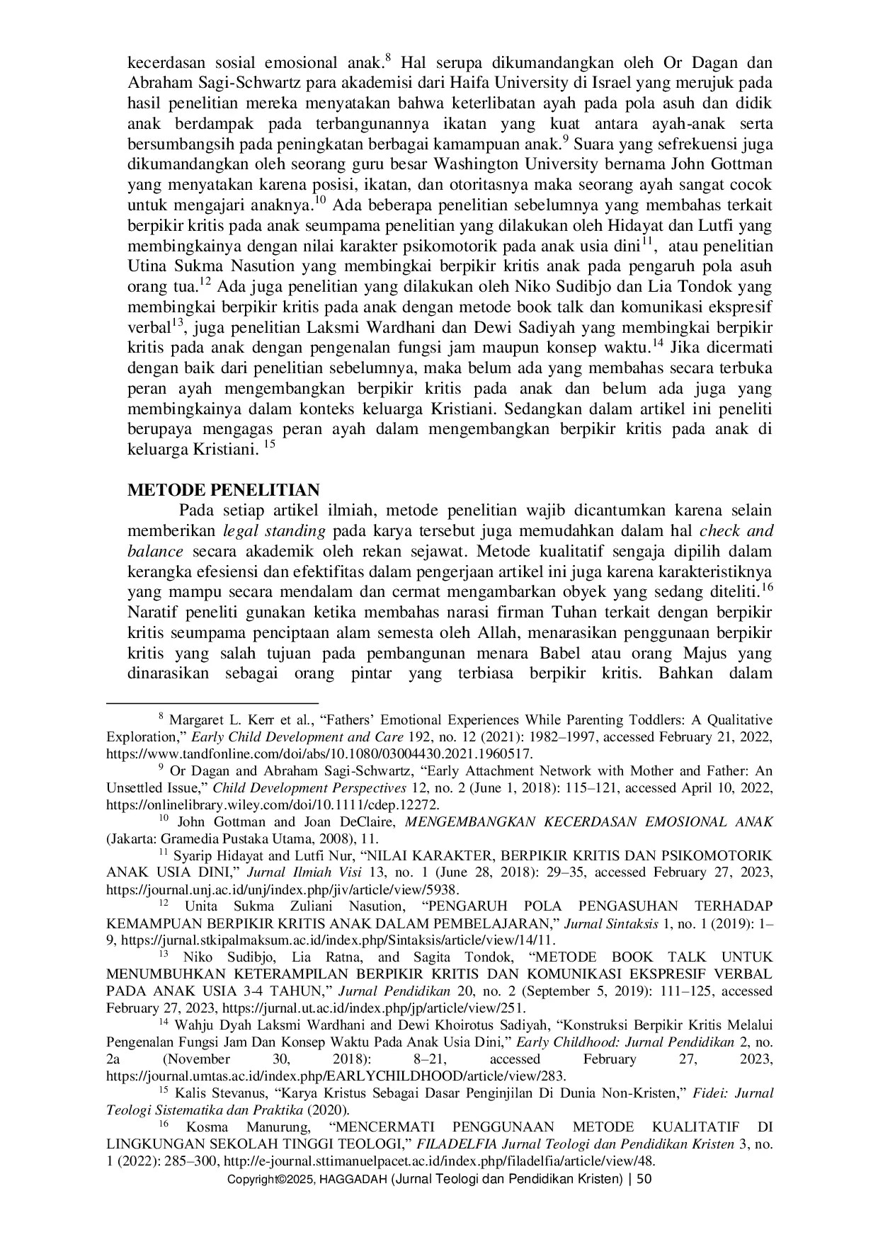 JURIS Peran Ayah dalam Mengembangkan Budaya Berpikir Kritis Pada Anak dalam Keluarga Kristen