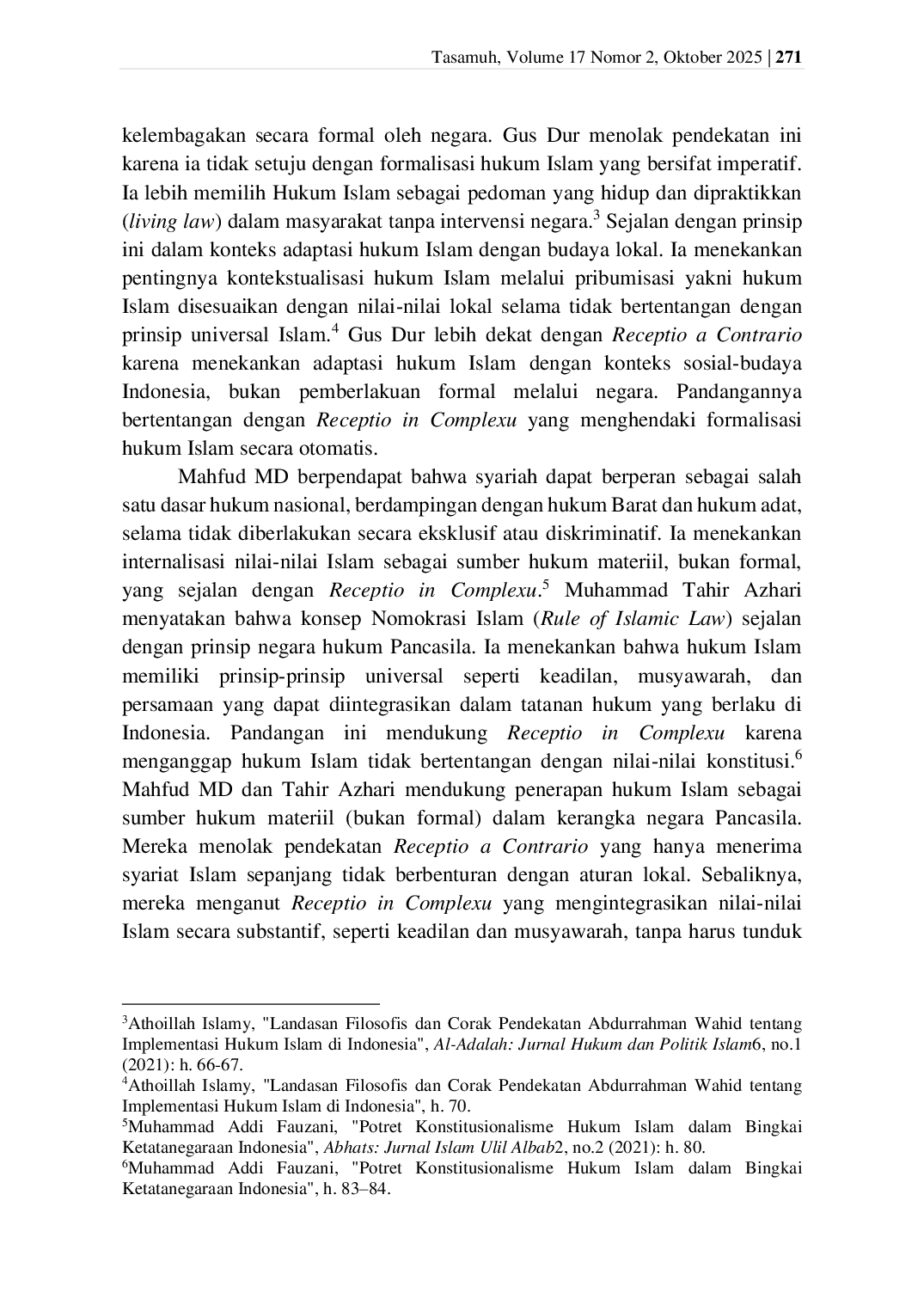 JURIS Dialektika Receptio In Complexu dan Receptio A Contrario Implementasi Hukum Islam Dalam Sistem Hukum Indonesia