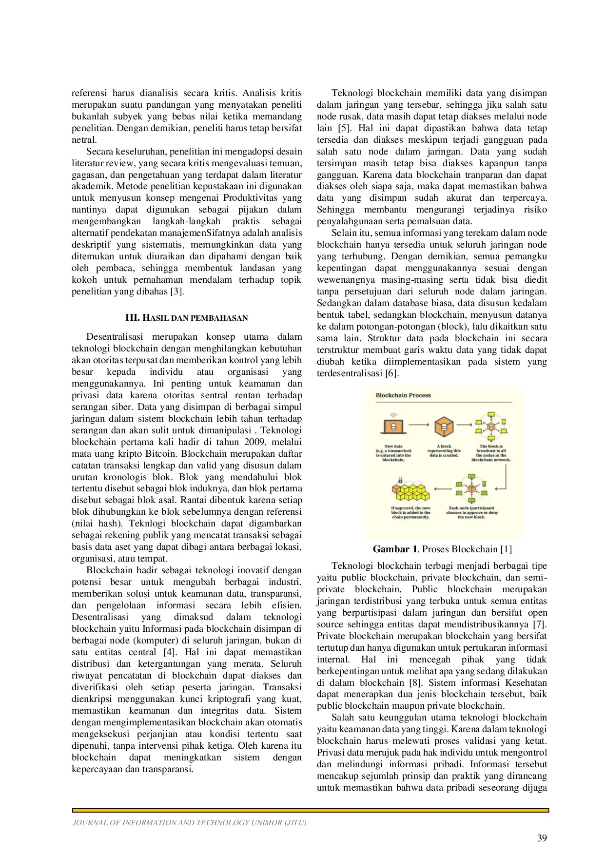 JURIS The Role of Blockchain Technology in the Security and Privacy of Healthcare Information System Data Literature Study