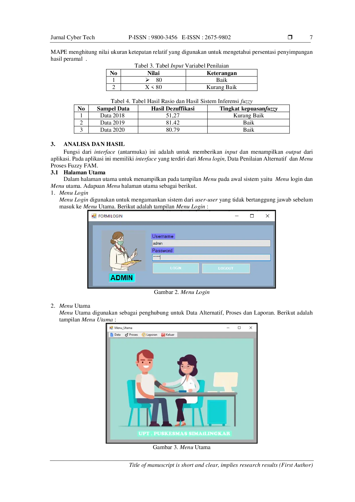 JURIS Sistem Pendukung Keputusan Menentukan Tingkat Kepuasan Pasien Di Upt puskesmas Simalingkar Menggunakan Metode Fuzzy Asosiatif Memory