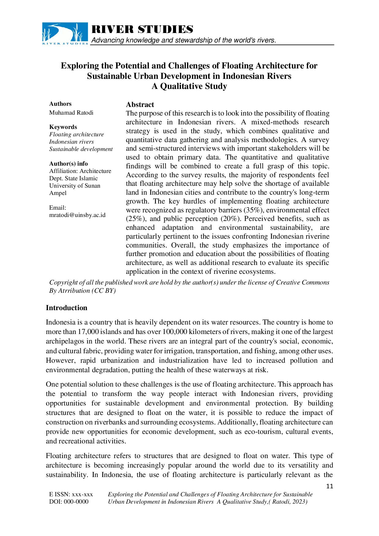 juris Exploring the Potential and Challenges of Floating Architecture for Sustainable Urban Development