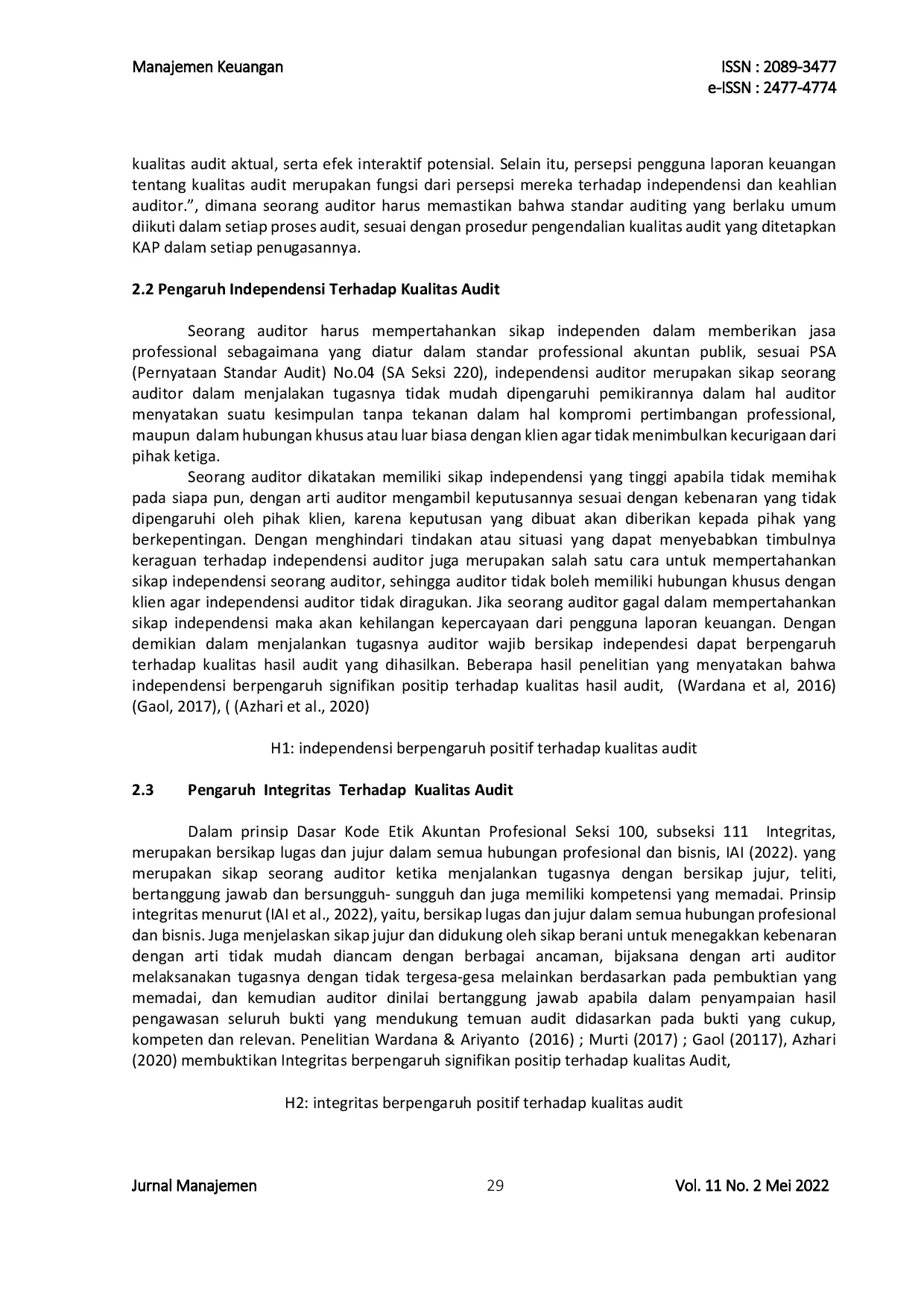 JURIS Kualitas Audit Pada Masa Penerapan Kebijakan Work From Home Pandemi Covid 19 Pada Kap Jakarta