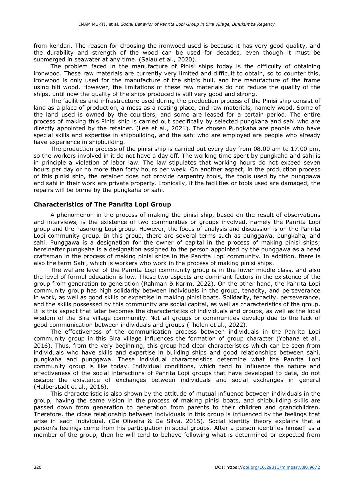 JURIS Social Behavior Of Panrita Lopi Group In Bira Village Bulukumba Regency