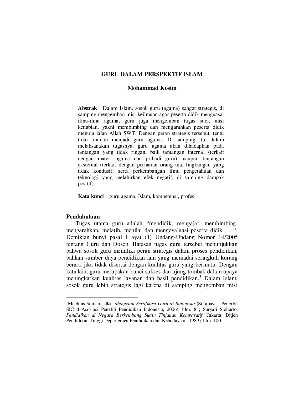 JURIS Guru dalam Perspektif Islam