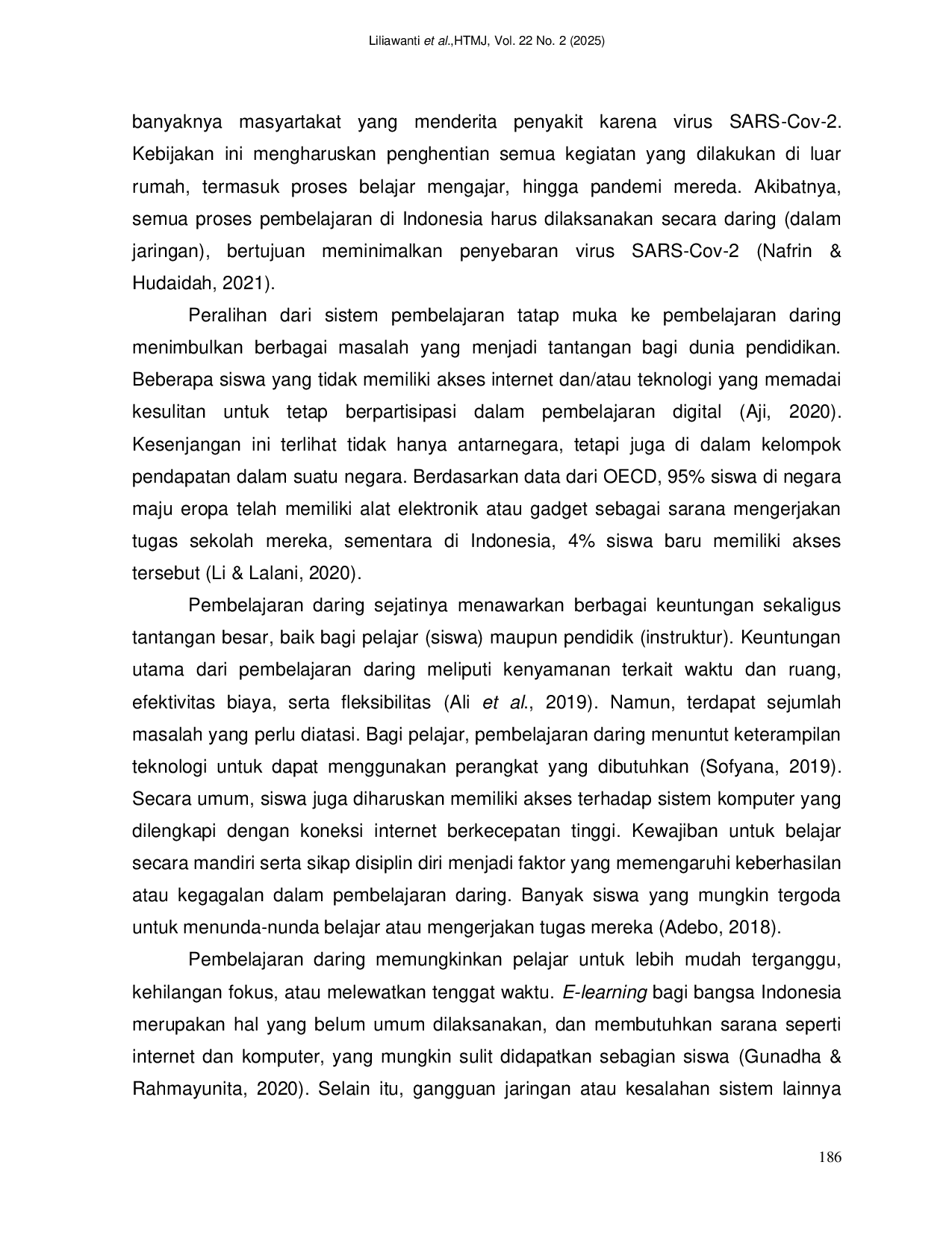 JURIS Pengaruh Pandemi COVID 19 Terhadap Nilai Biologi Mahasiswa Semester Satu