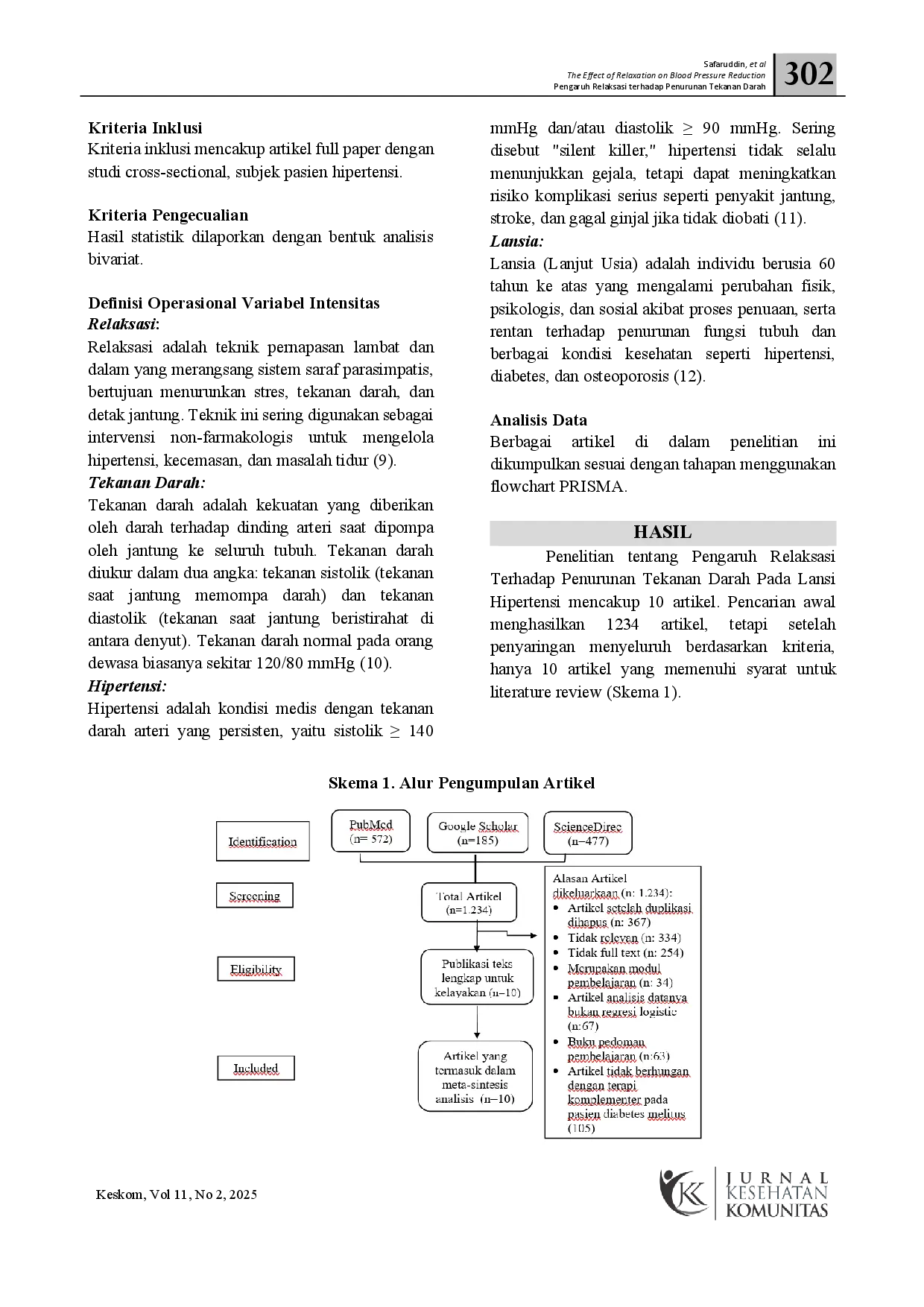 juris Pengaruh Relaksasi Terhadap Penurunan Tekanan Darah Pada Lansia Hipertensi Tinjauan Sistematik