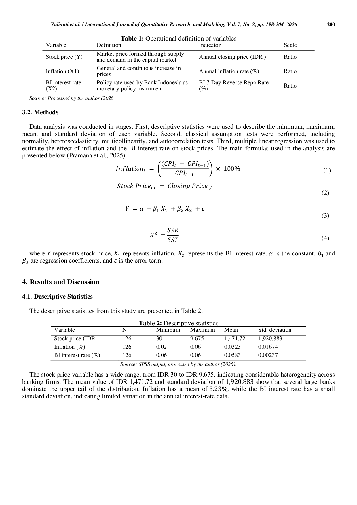 JURIS The Effect of Interest Rates and Inflation on Stock Prices Evidence from Conventional Banking Companies Listed on the Indonesia Stock Exchange for The Period 2022 2024