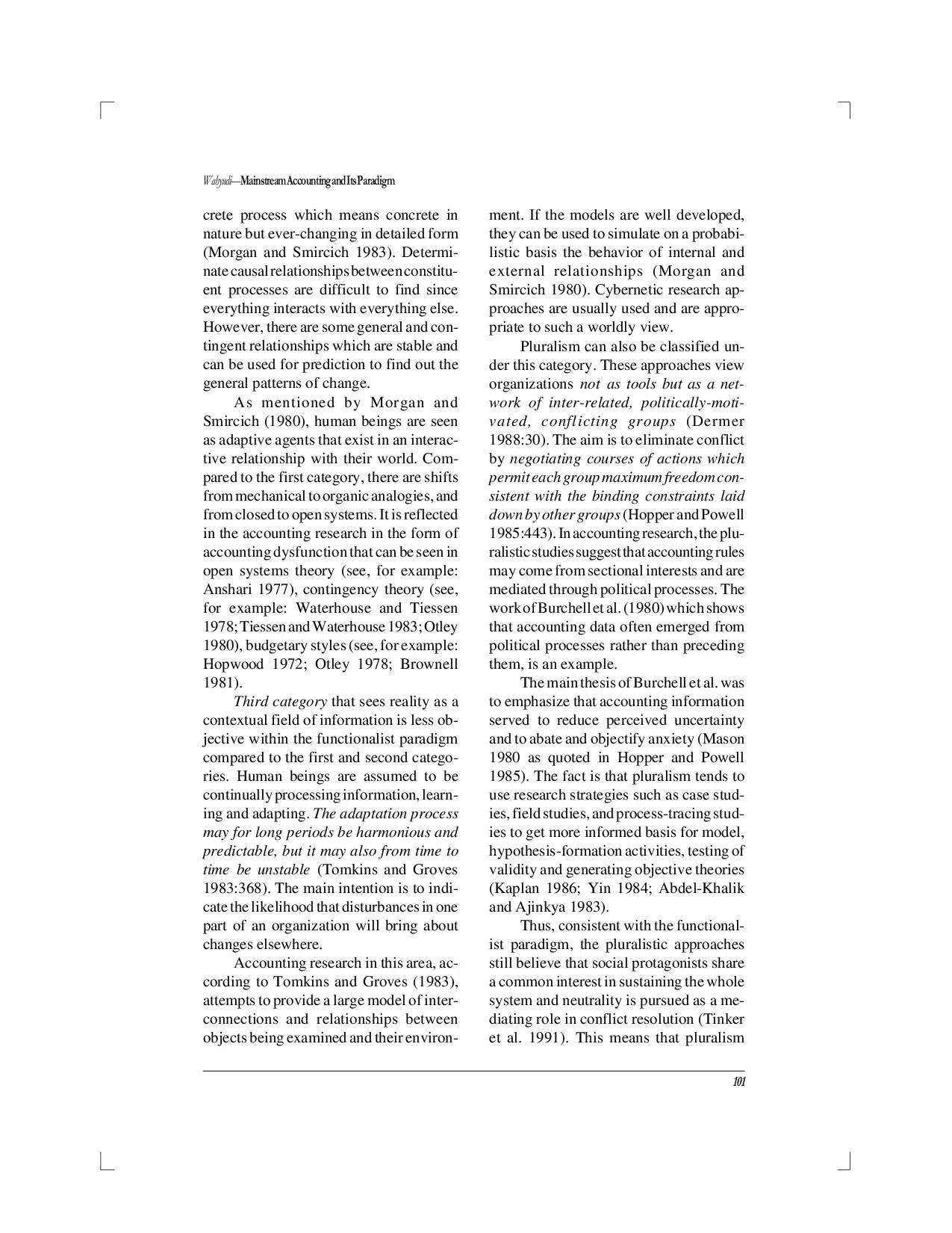 juris Mainstream Accounting and Its Paradigm A Critical Analysis