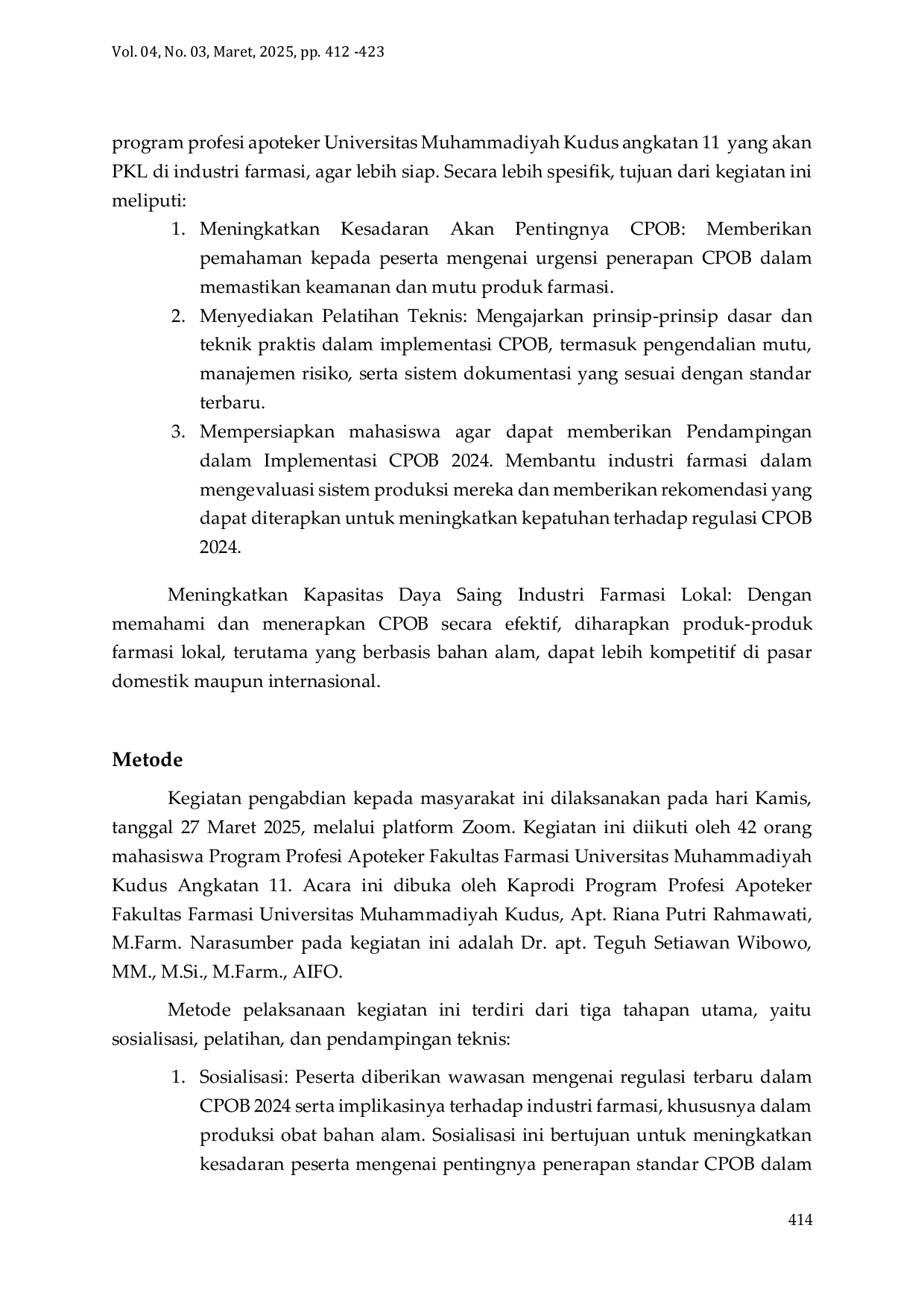 JURIS CPOB 2024 Kunci Sukses Produksi Obat yang Aman dan Berkualitas