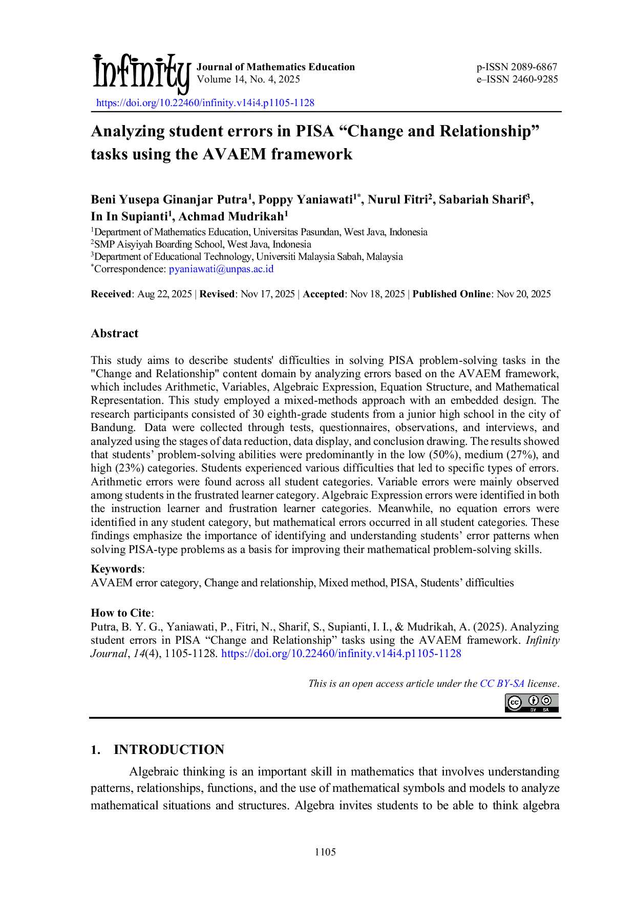JURIS Analyzing student errors in PISA Change and Relationship tasks using the AVAEM framework