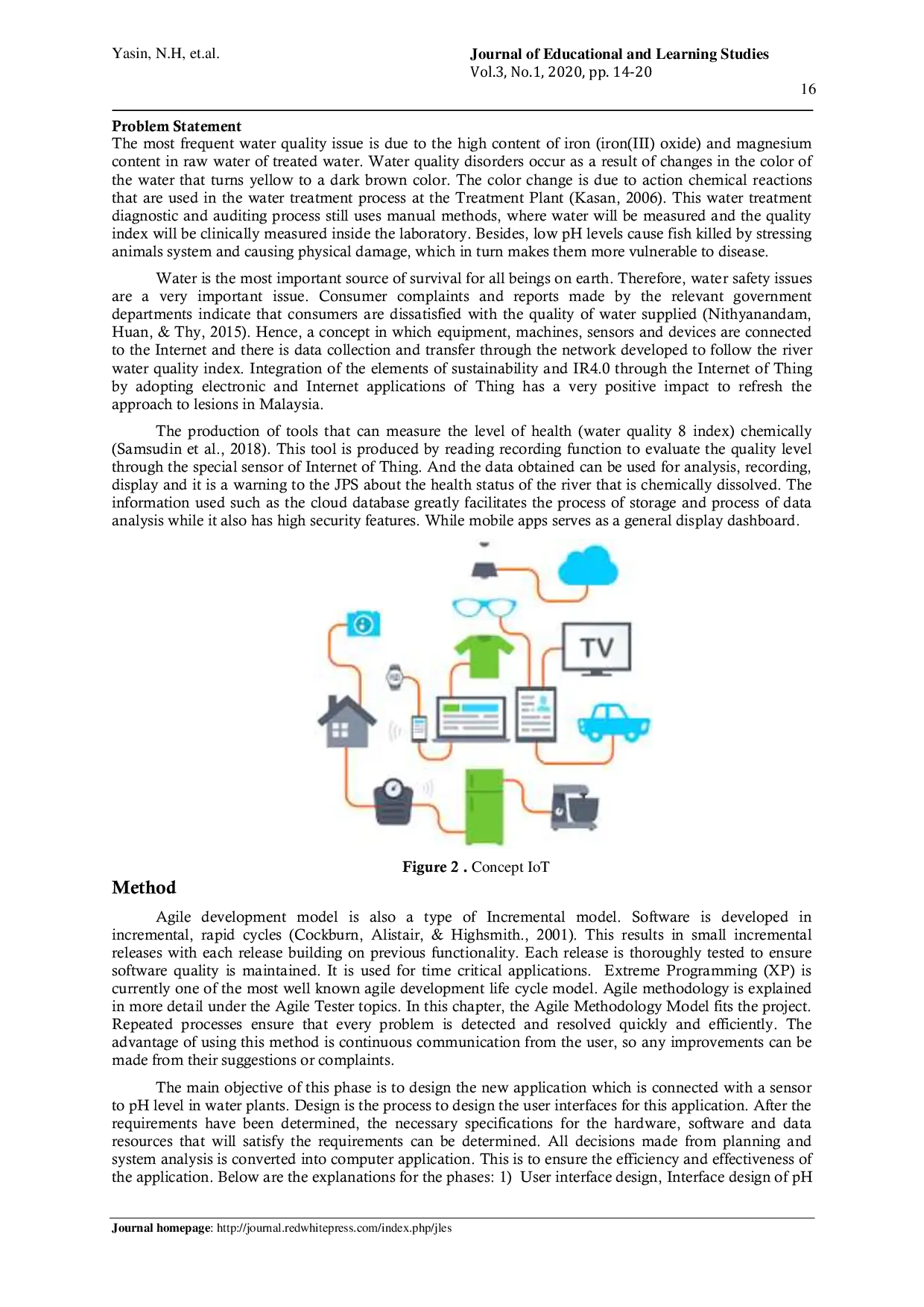 JURIS The development of water quality monitoring system using internet of things
