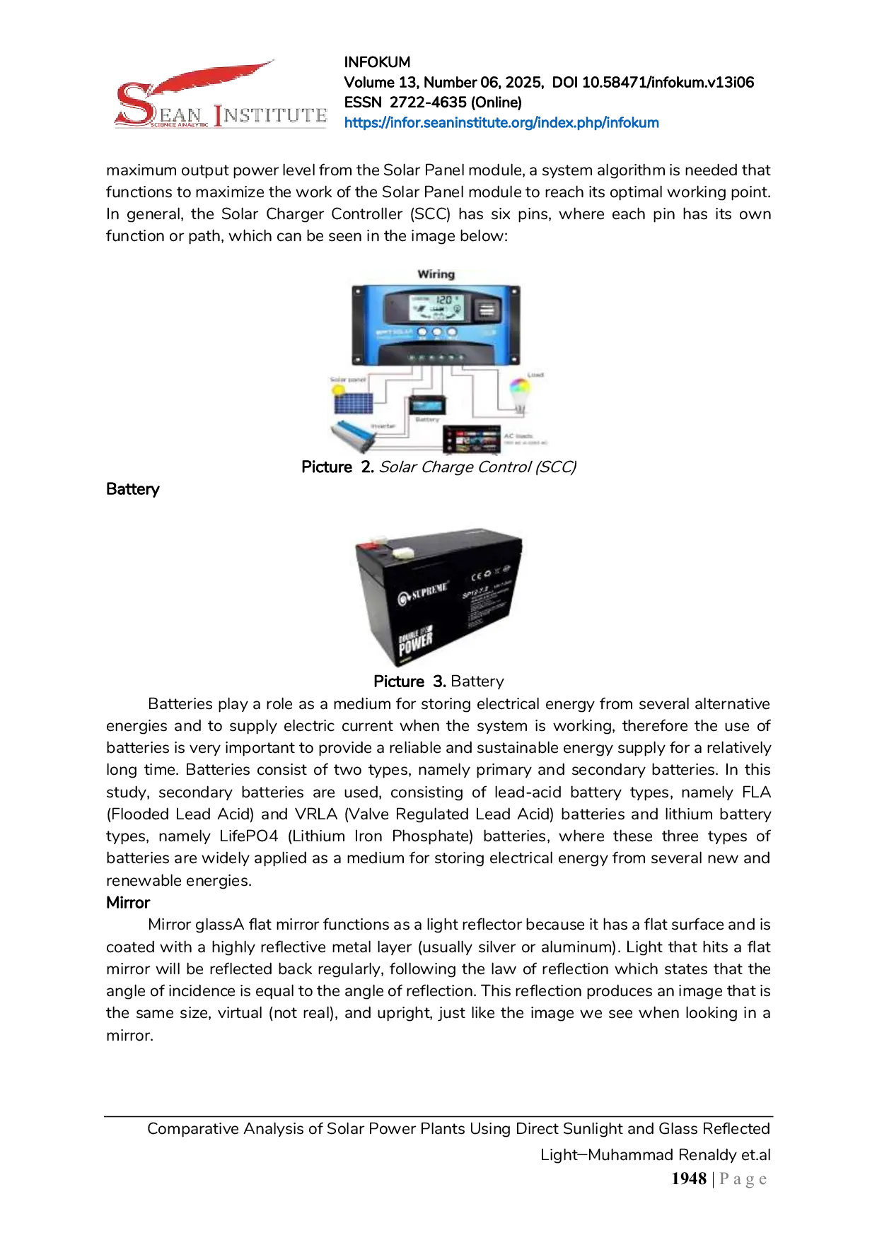 JURIS Comparative Analysis of Solar Power Plants Using Direct Sunlight and Glass Reflected Light