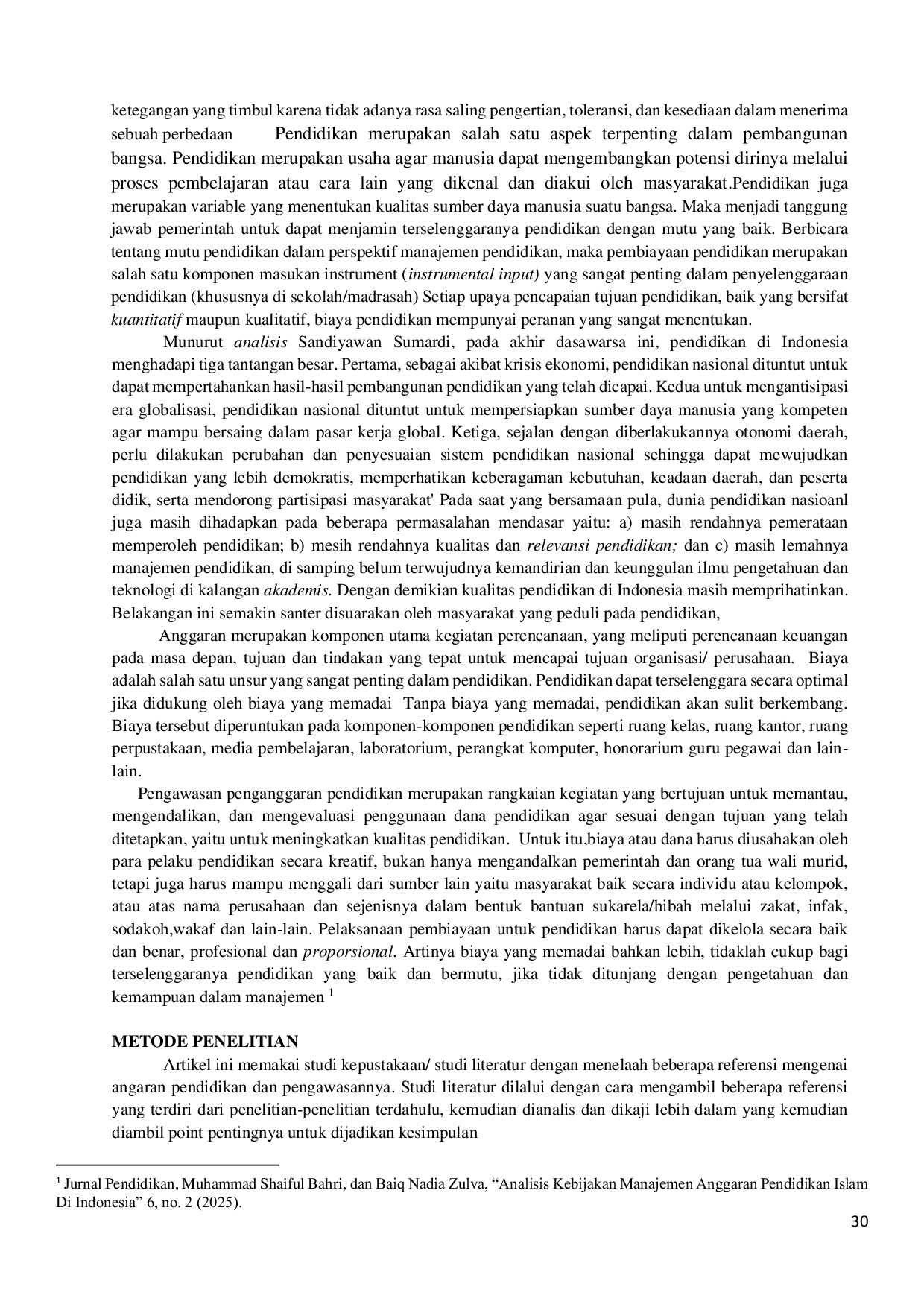 JURIS Implementasi Anggaran Pendidikan dan Efektivitas Sistem Pengawasannya