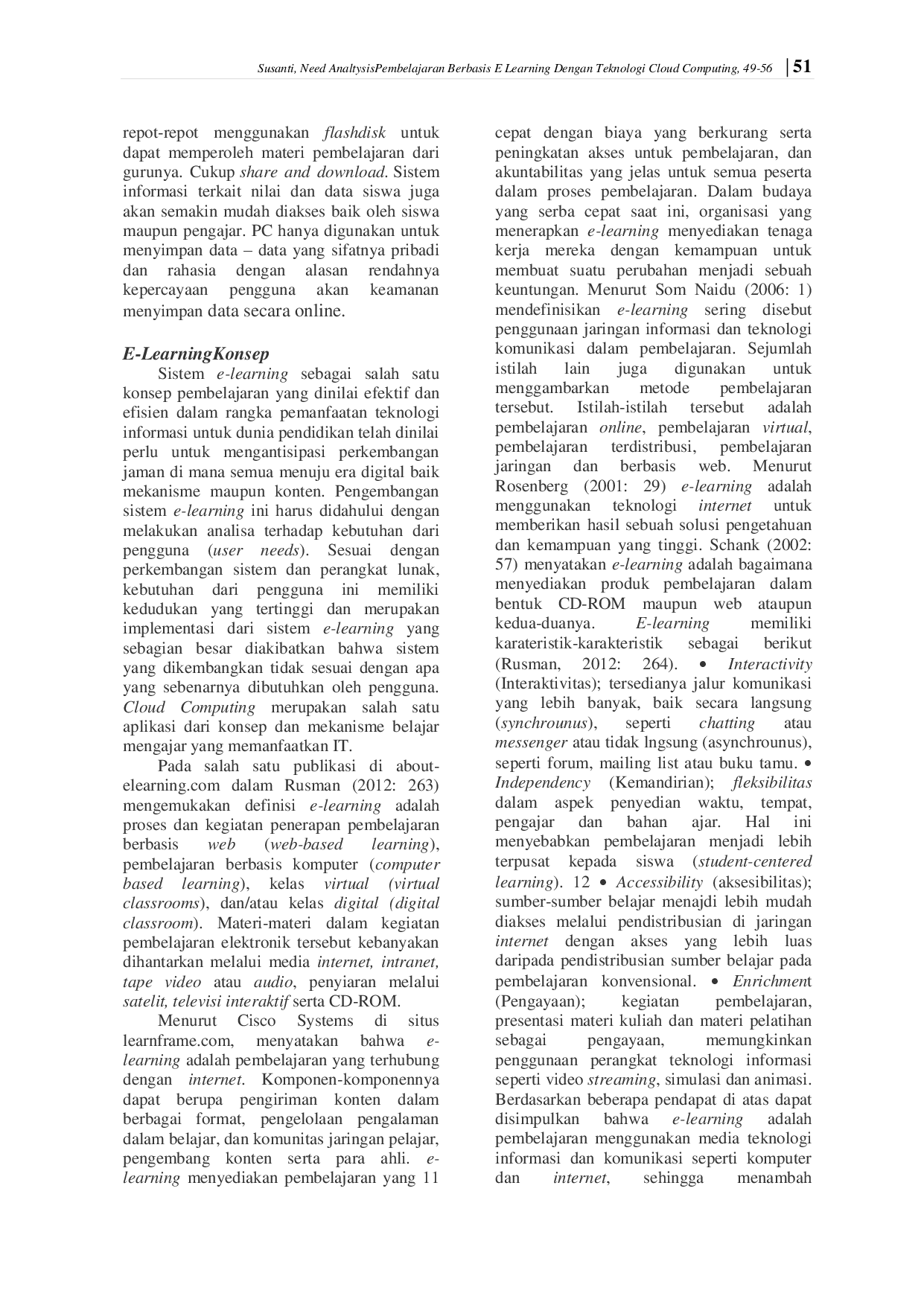 juris Analisis Pembelajaran Berbasis E learning dengan Teknologi Cloud Computing