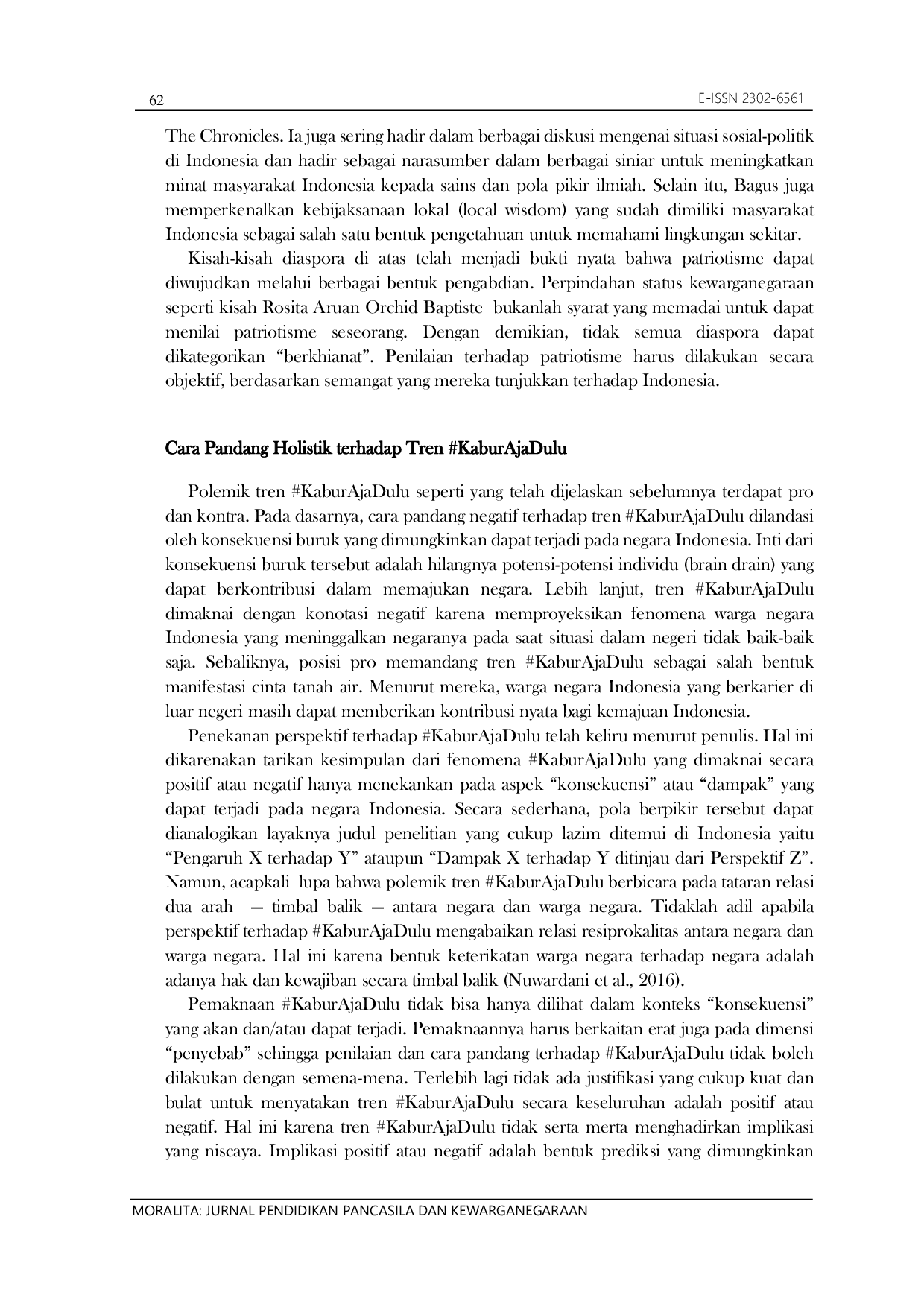 JURIS Mempertimbangkan Ulang Status Patriotisme Fenomena Kaburajadulu