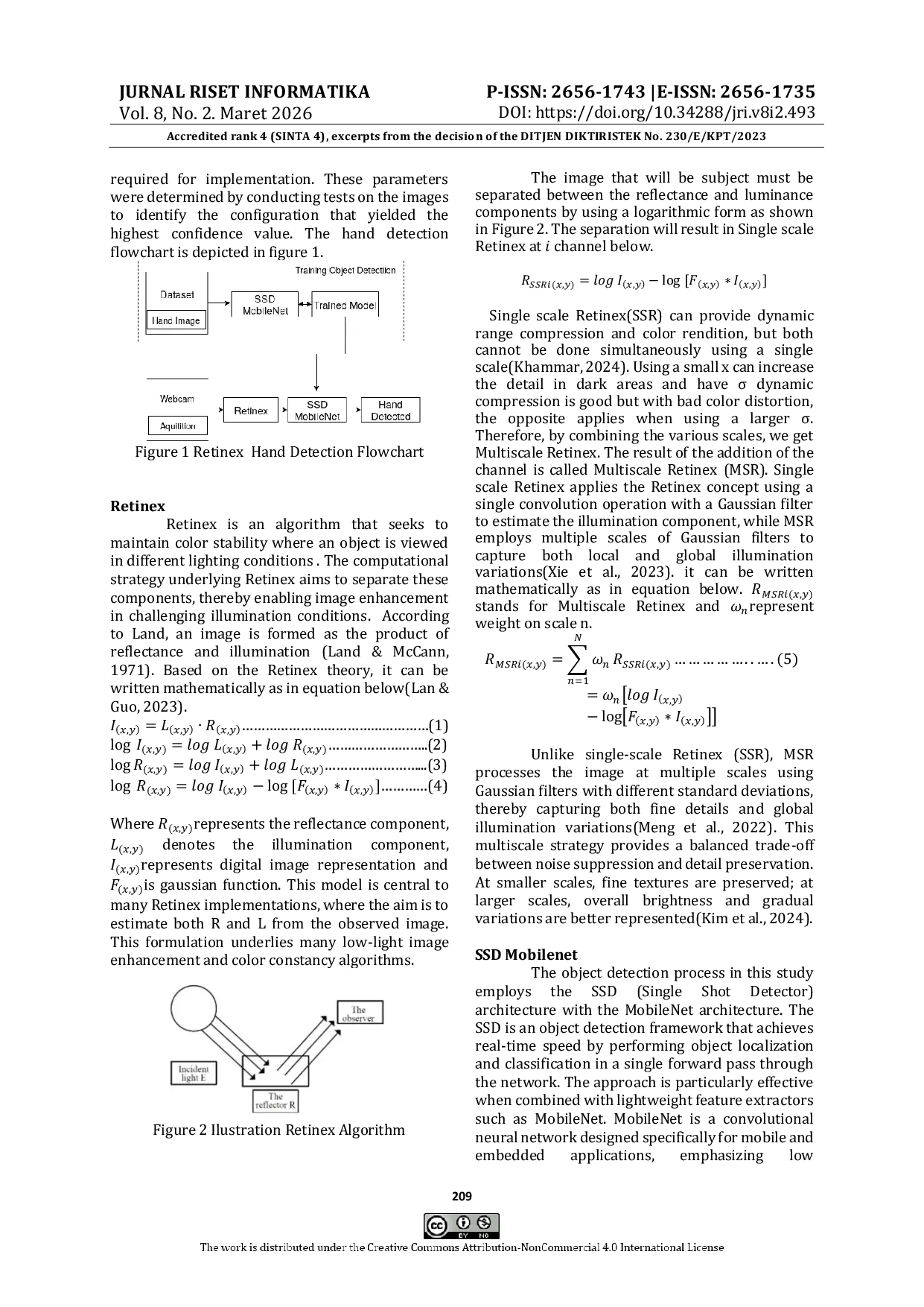 JURIS Object Detection for Low Light Environment Using Multiscale Retinex