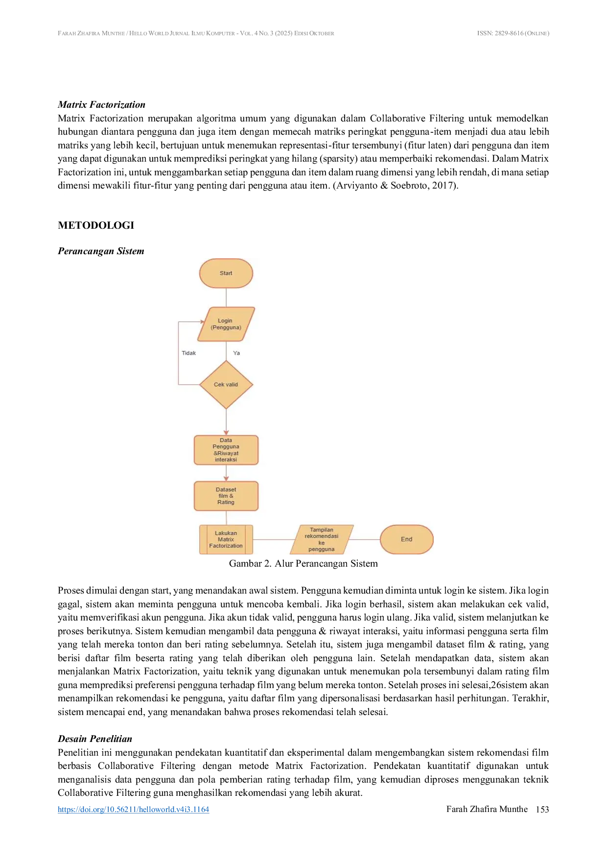 JURIS Sistem Rekomendasi Film Berbasis Collaborative Filtering Menggunakan Algoritma Matrix Factorization Studi Kasus Platform VIU