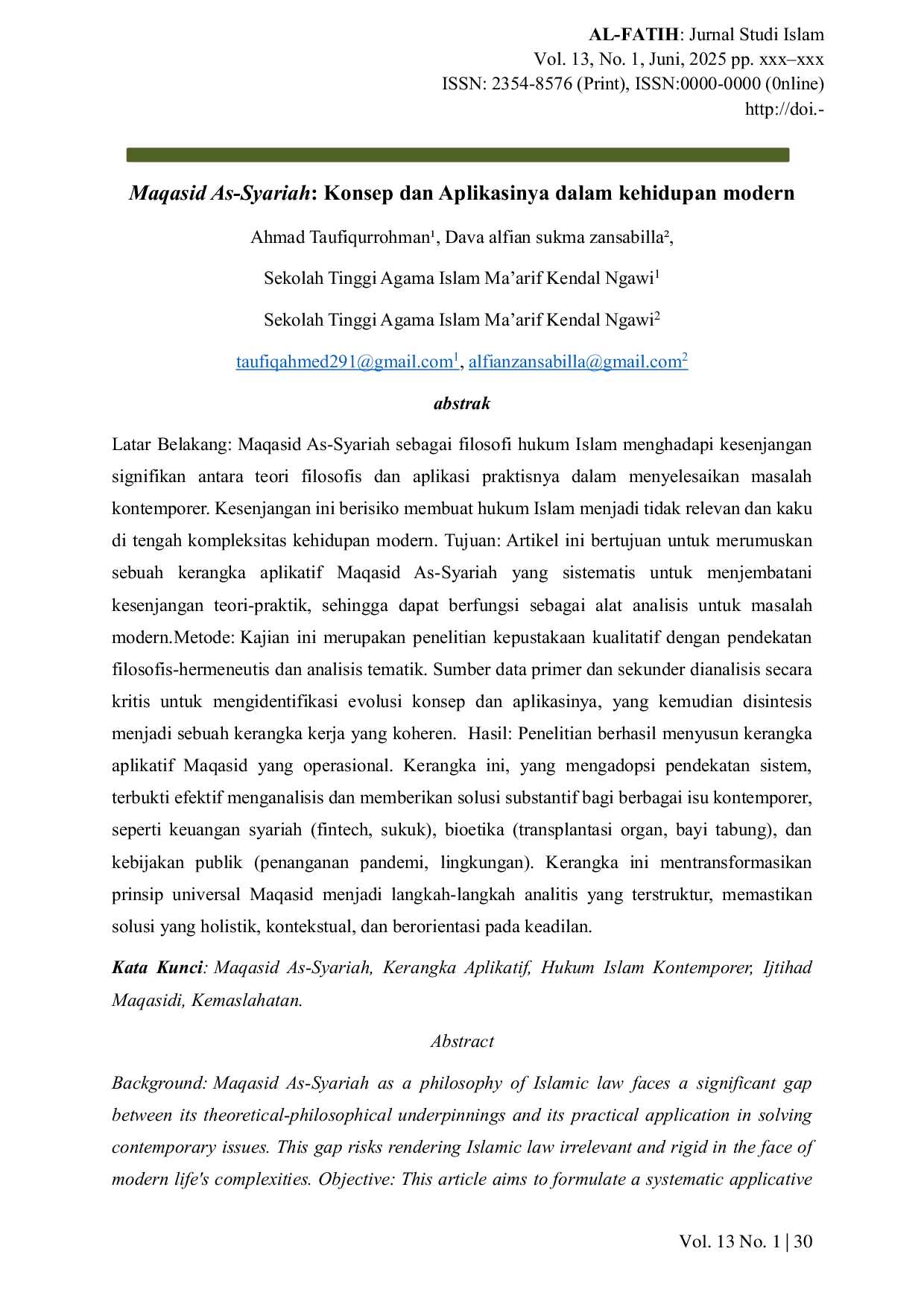 JURIS Maqasid As Syariah Konsep dan Aplikasinya dalam kehidupan modern