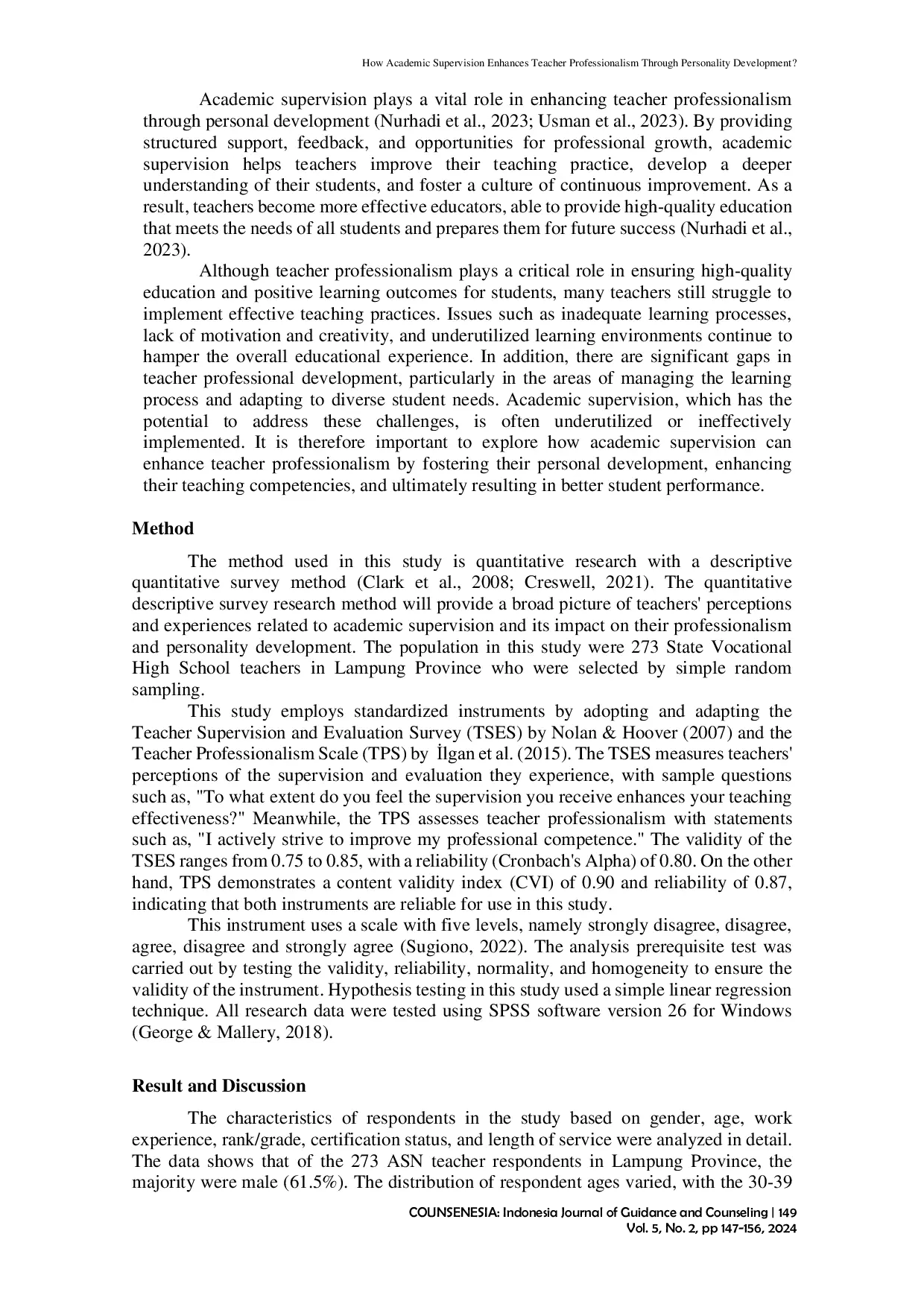 JURIS How Academic Supervision Enhances Teacher Professionalism Through Personality Development