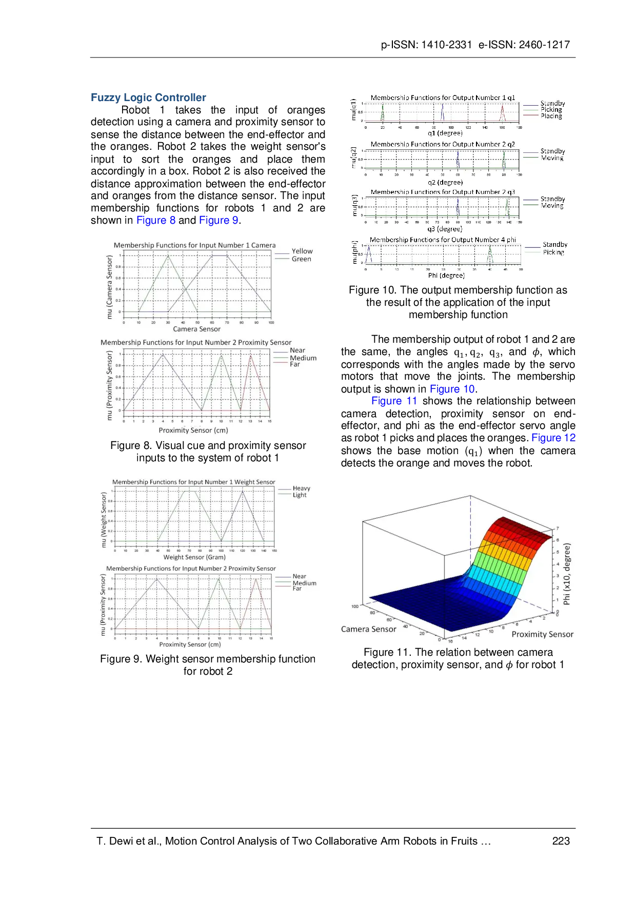 JURIS MOTION CONTROL ANALYSIS OF TWO COLLABORATIVE ARM ROBOTS IN FRUIT PACKAGING SYSTEM