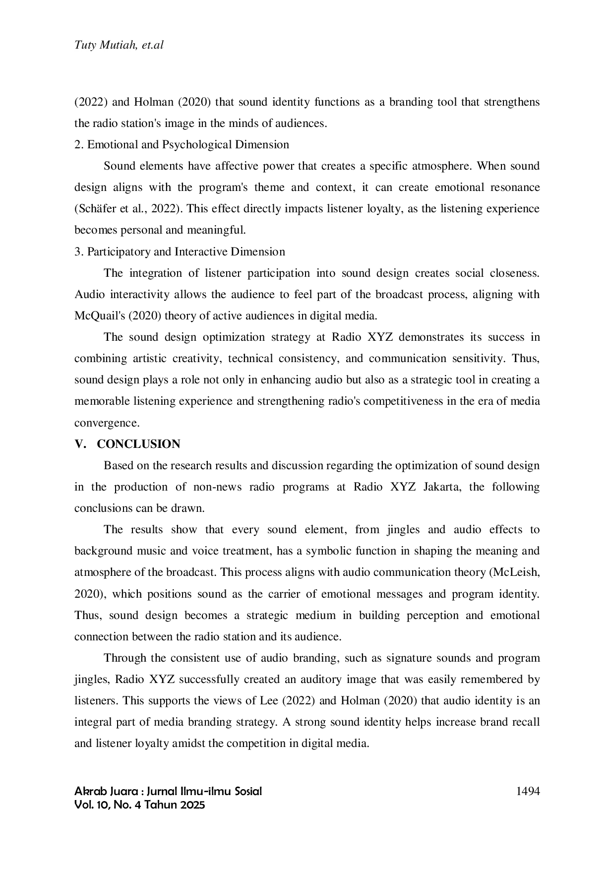 JURIS Optimizing Sound Design in Radio Program Production to Increase Broadcast Attractiveness