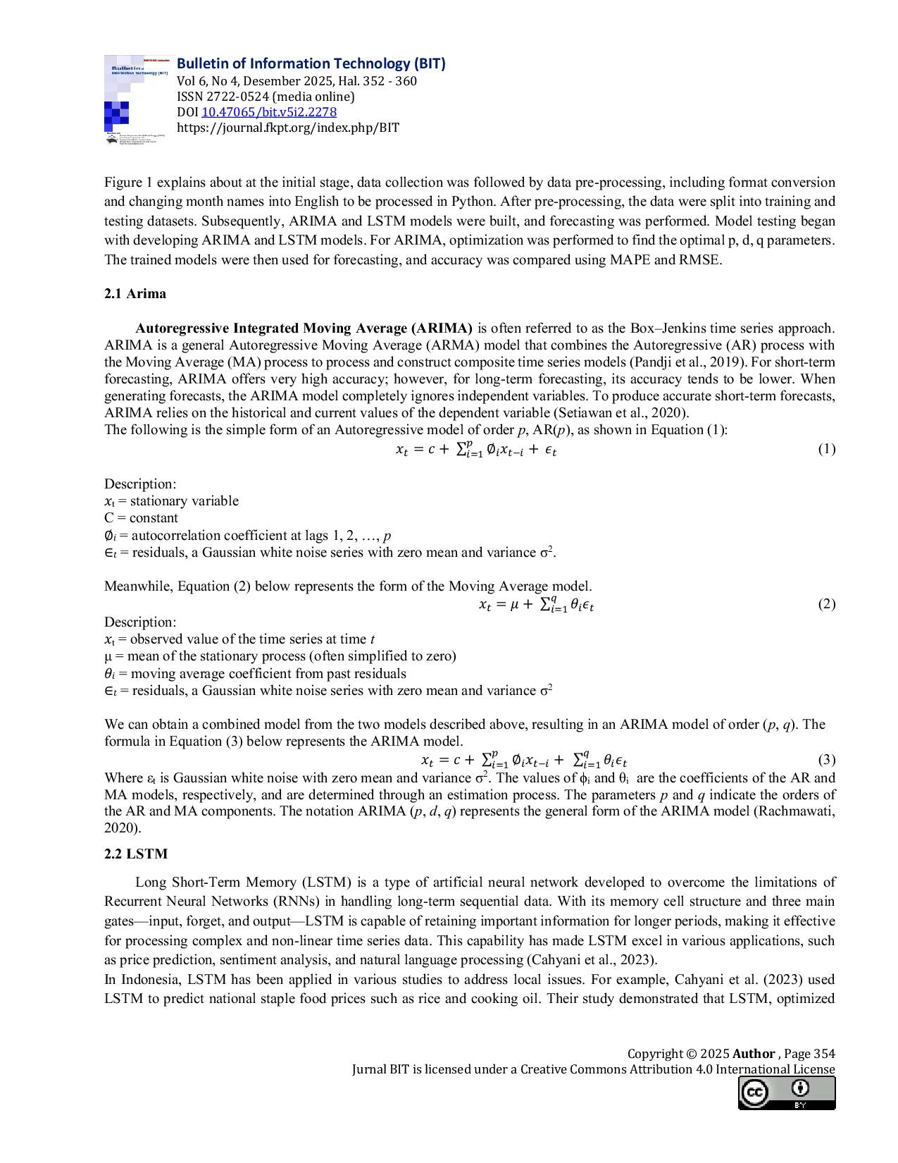 JURIS ARIMA and LSTM Comparison for Forecasting Healthcare Service Costs in Bogor