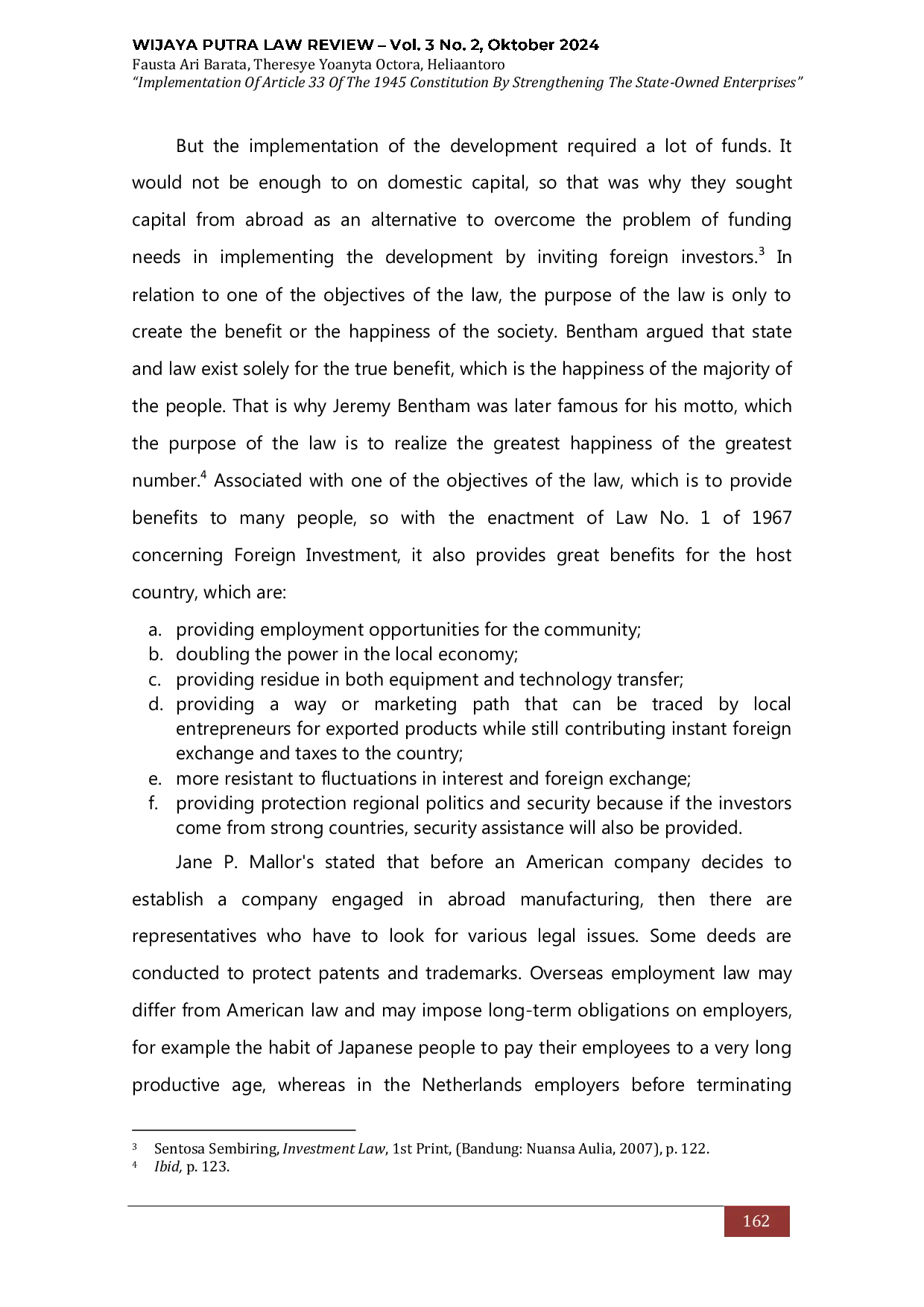 JURIS Implementation Of Article 33 Of The 1945 Constitution By Strengthening The State Owned Enterprises
