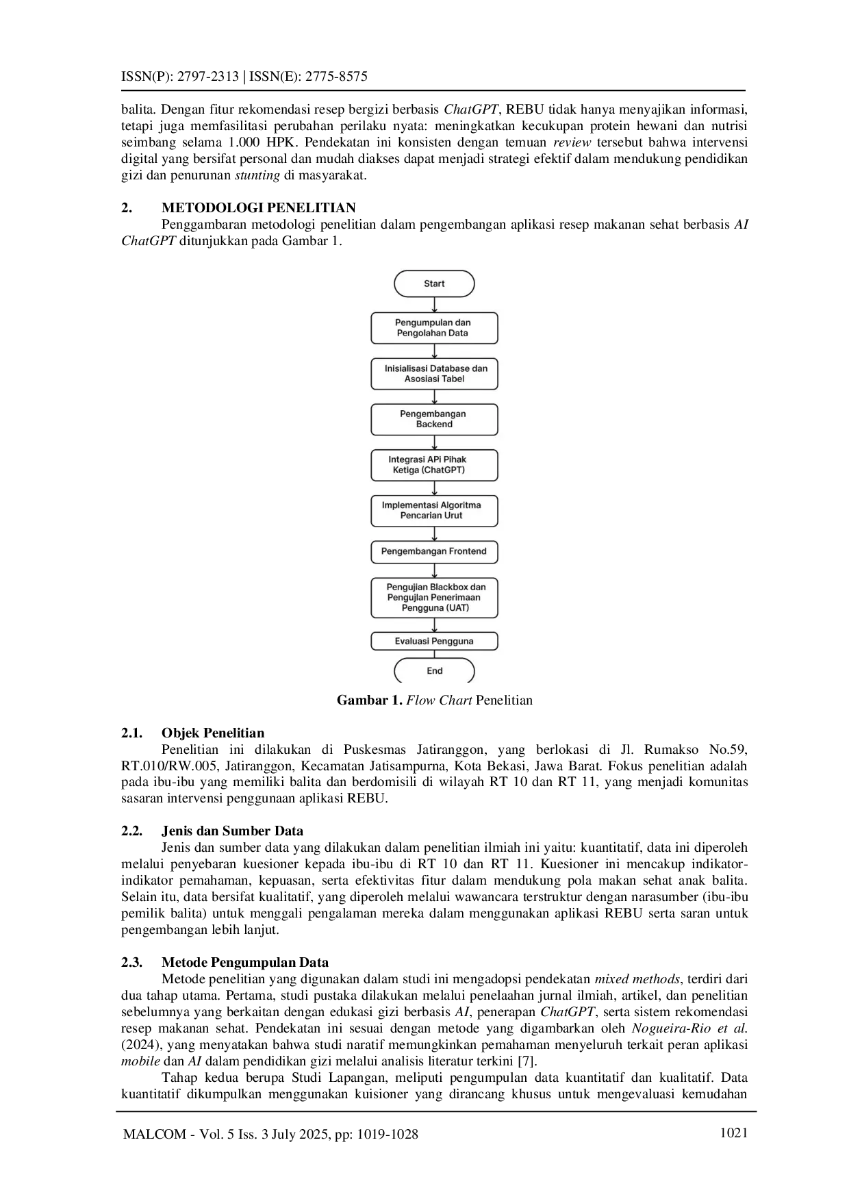 JURIS Penerapan ChatGPT untuk Rekomendasi Resep Makanan Sehat dan Bergizi pada Anak Anak