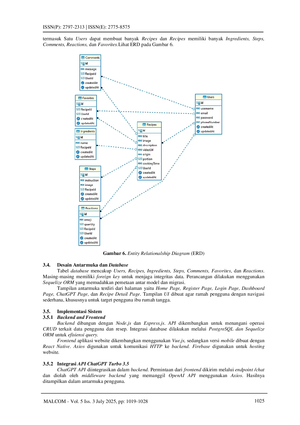 JURIS Penerapan ChatGPT untuk Rekomendasi Resep Makanan Sehat dan Bergizi pada Anak Anak