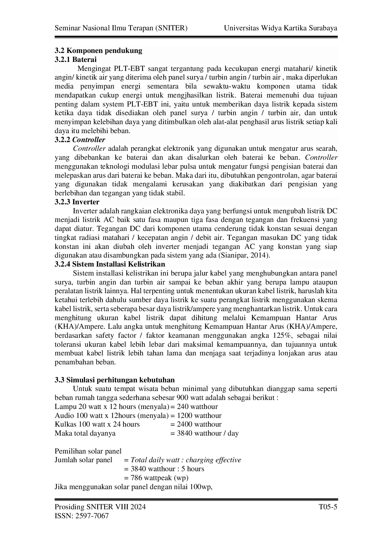 JURIS Perencanaan Pemanfaatan Pembangkit Listrik Tenaga Energi Baru Terbarukan PLT EBT pada Lokasi Wisata di Daerah Terpencil