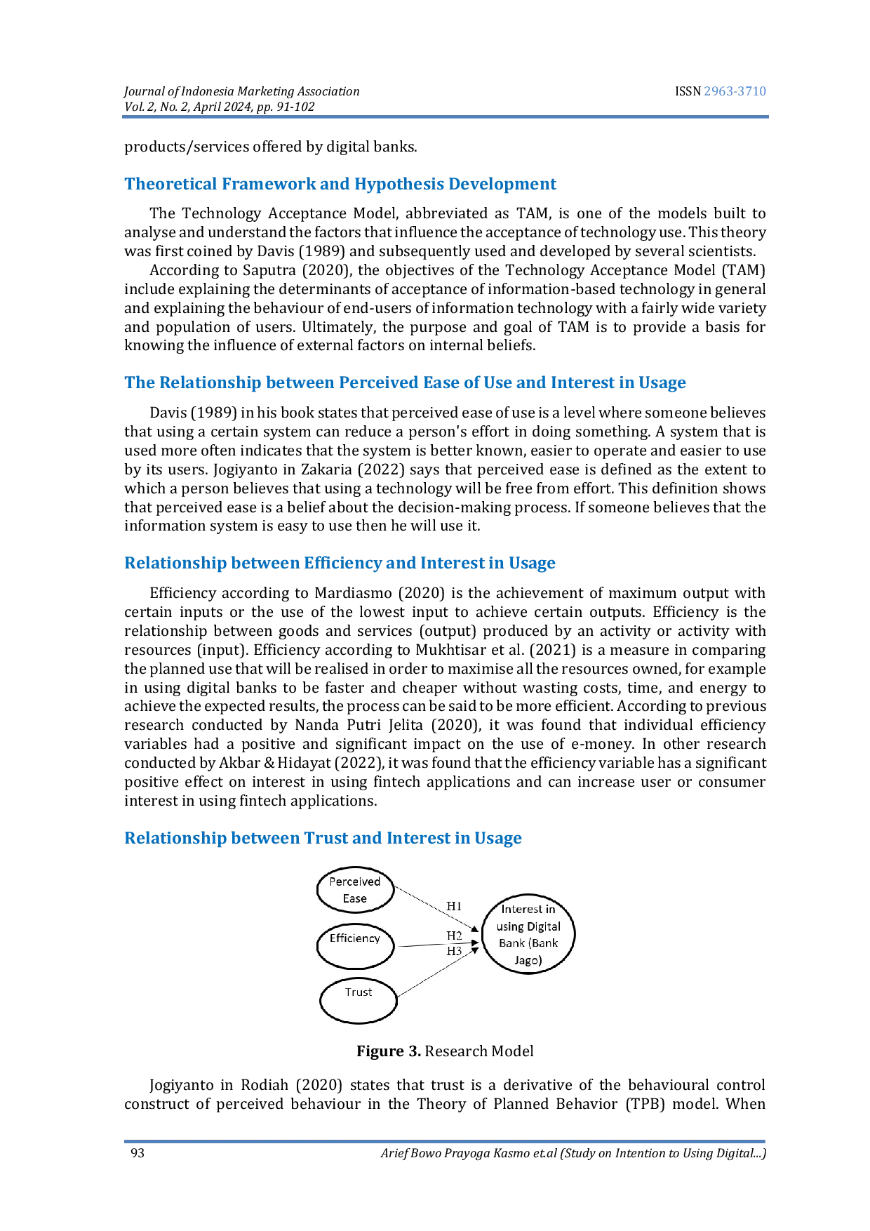 JURIS Study on Intention to Using Digital Banking Study Bank Jago