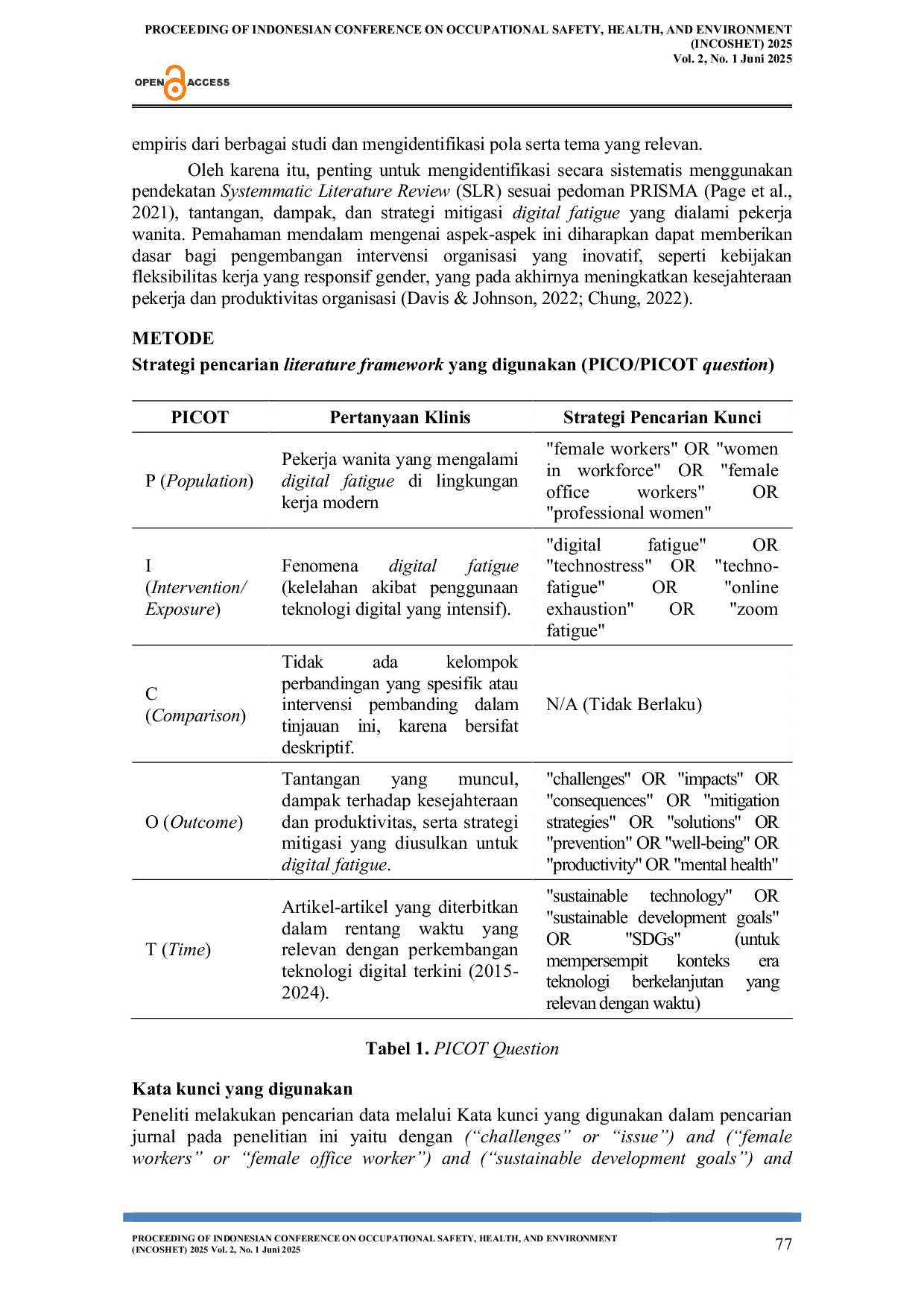 JURIS Tantangan Digital Fatigue Pada Pekerja Wanita Di Era Teknologi Berkelanjutan Menggunakan Systemmatic Literature Review