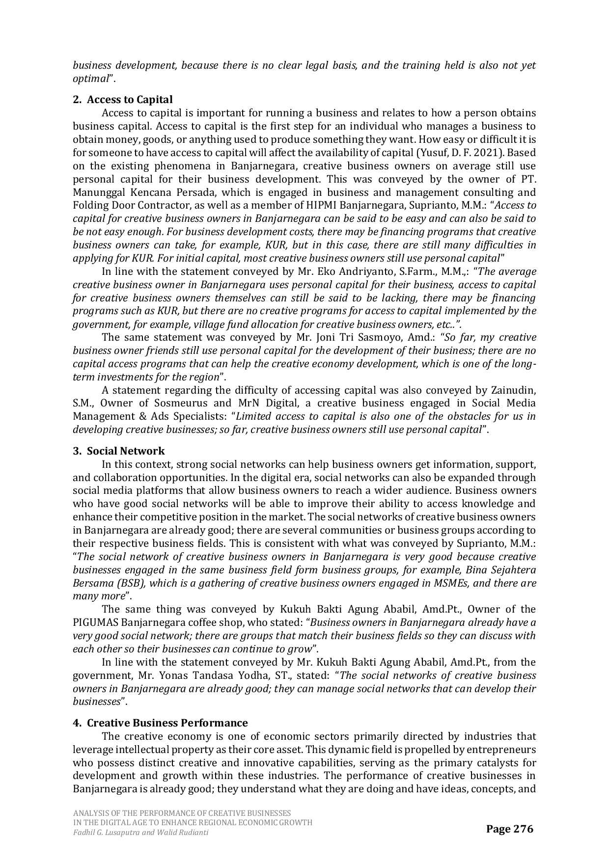 JURIS Analysis of the Performance of Creative Businesses in the Digital Age to Enhance Regional Economic Growth