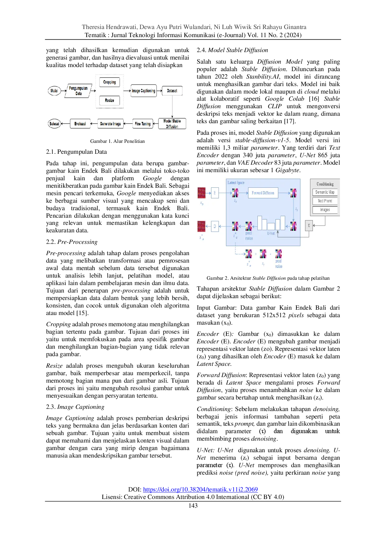 juris Penerapan Metode Stable Diffusion Dengan Fine Tuning Untuk Pola Endek Bali