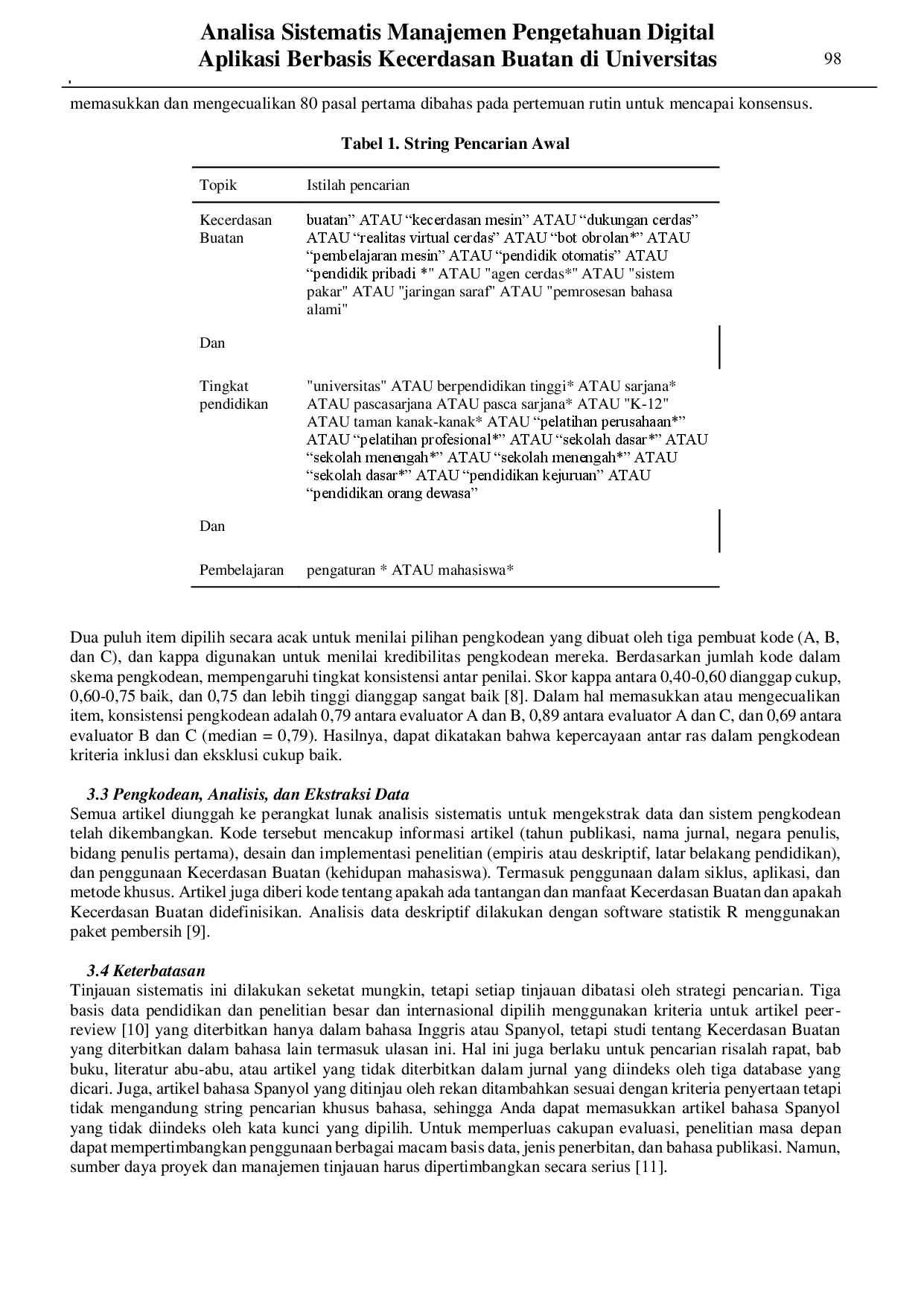 juris Analisa Sistematis Manajemen Pengetahuan Digital Aplikasi Berbasis Kecerdasan Buatan di Universitas