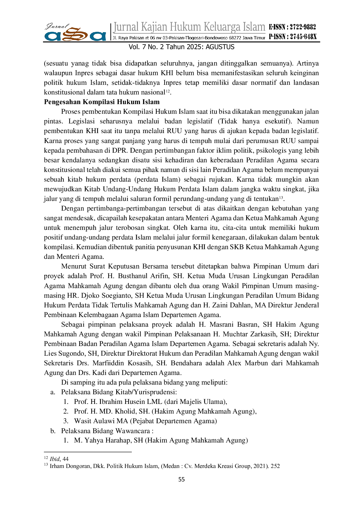 JURIS Politik Hukum Dalam Pembentukan Kompilasi Hukum Islam