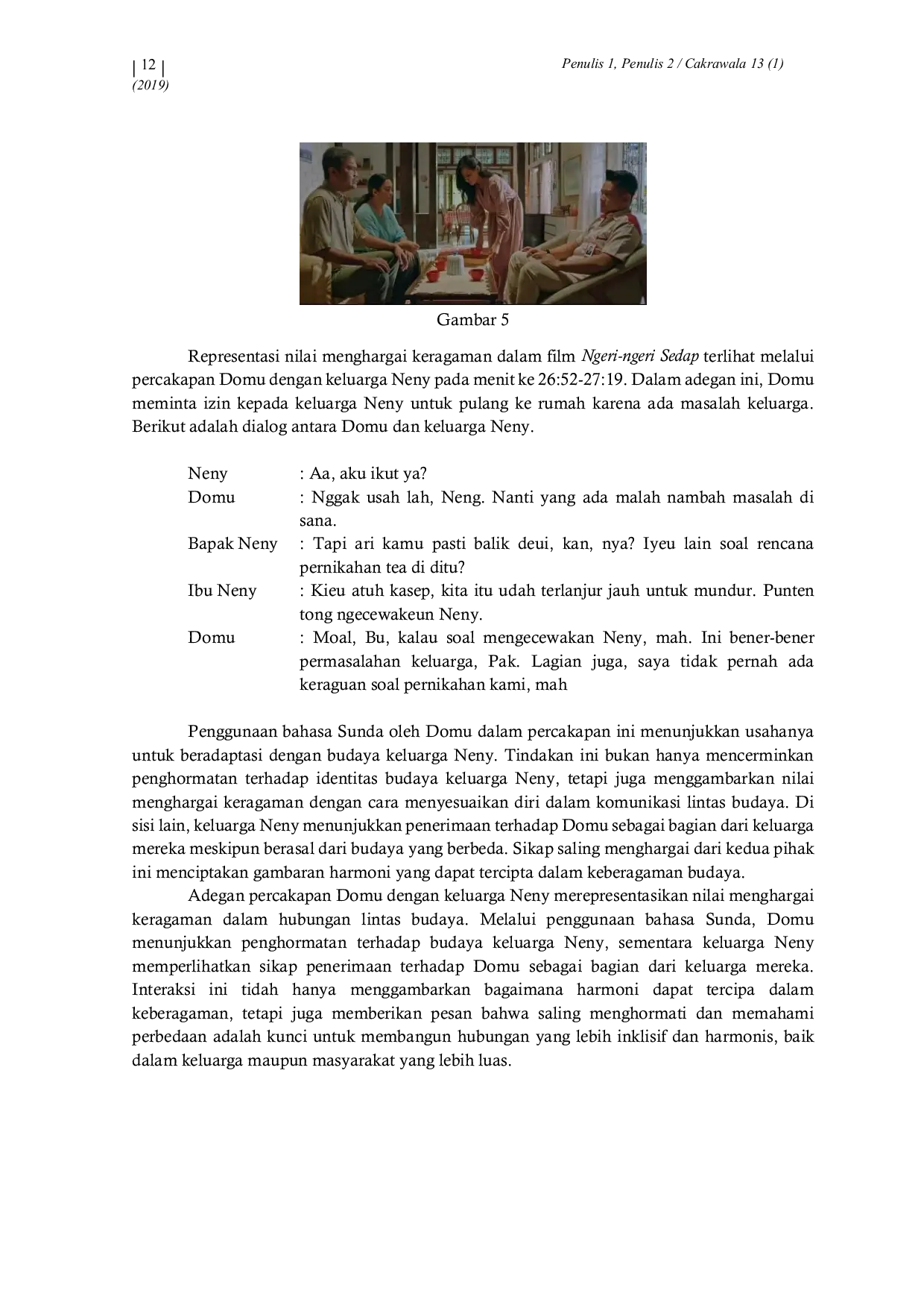 JURIS Nilai Nilai Pendidikan Multikulturalisme dalam Film Ngeri Ngeri Sedap Karya Bene Dion Rajagukguk