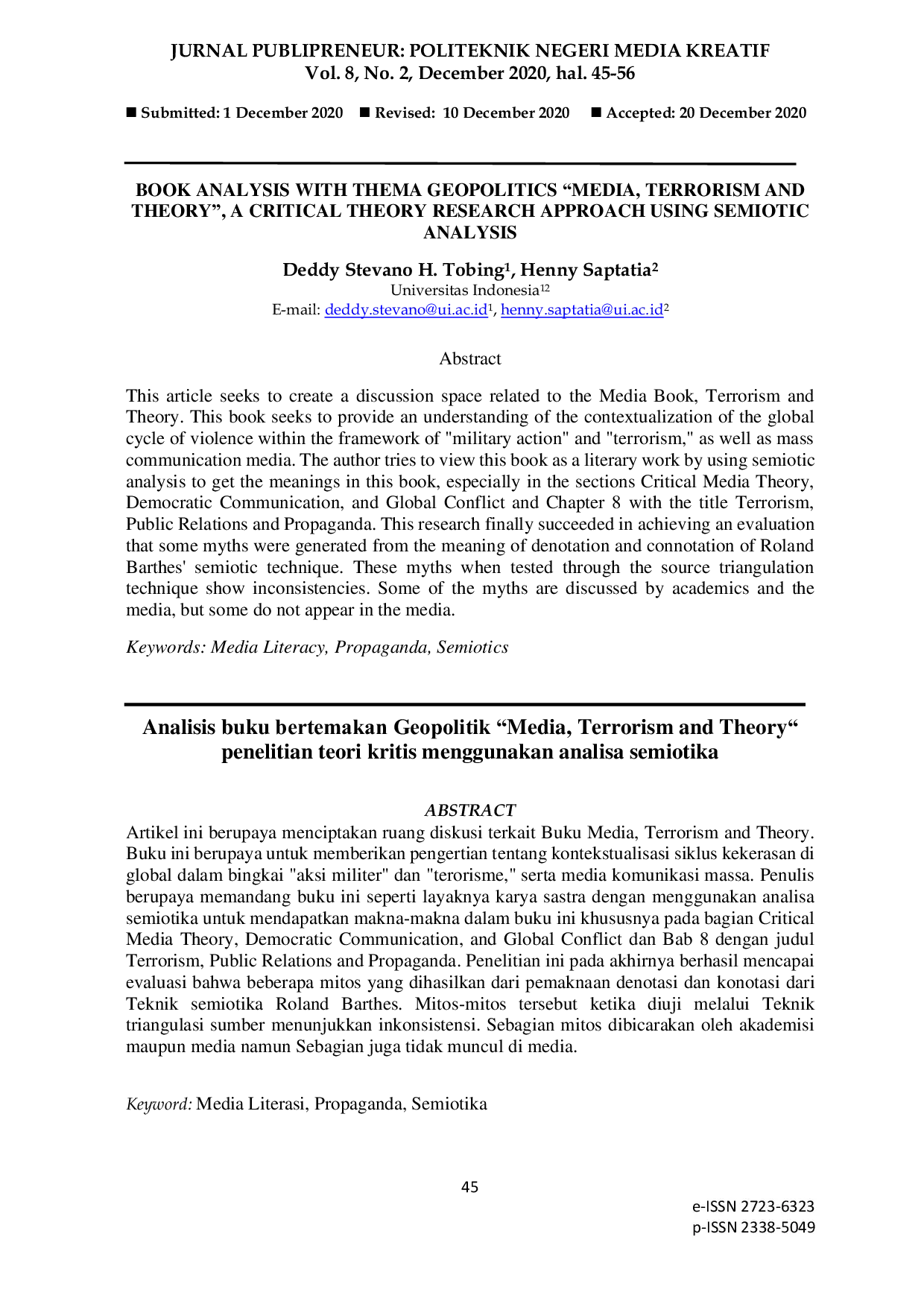 JURIS Book Analysis With Thema Geopolitics Media Terrorism And Theory A Critical Theory Research Approach Using Semiotic Analysis