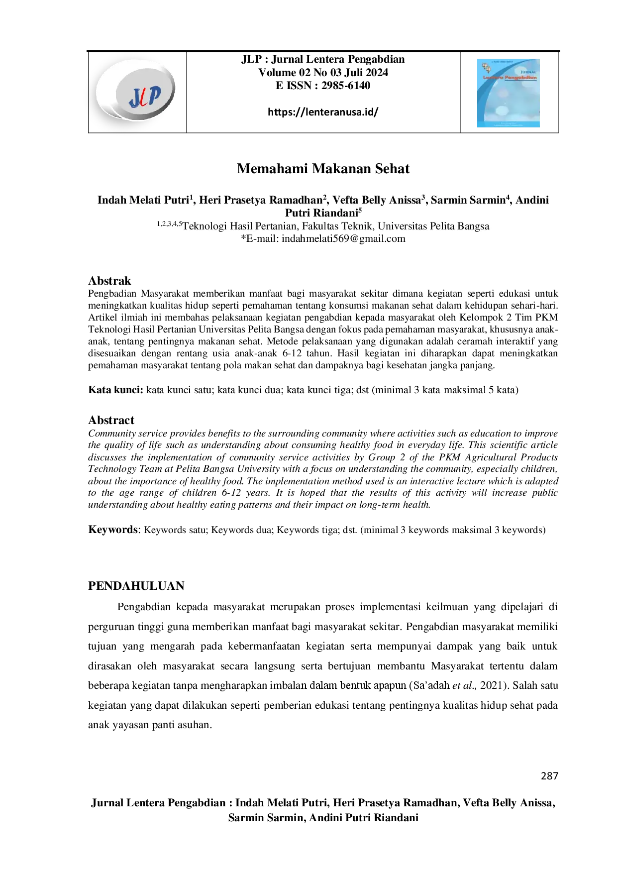 juris Memahami Makanan Sehat