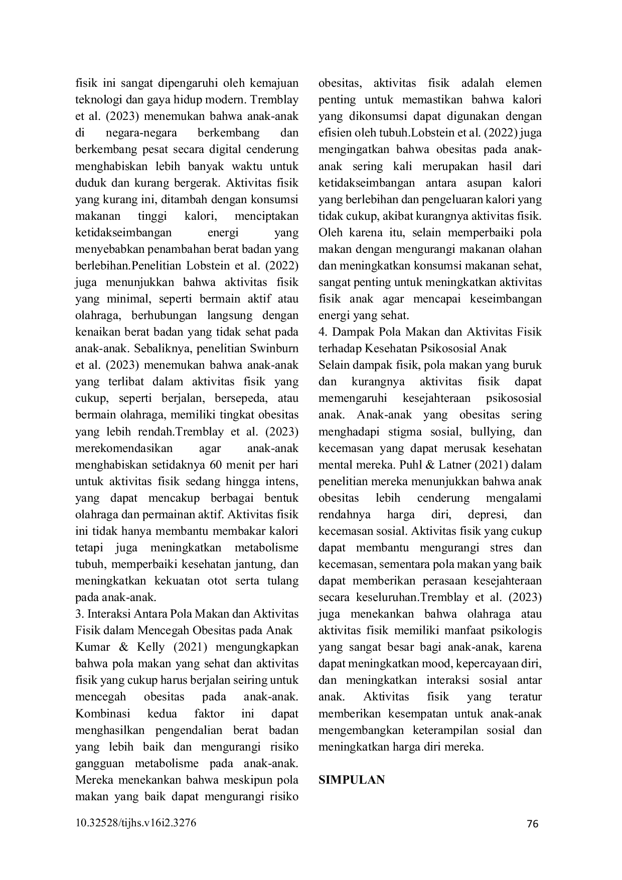 JURIS Analisis Kejadian Gangguan Kelebihan Gizi Overwight pada Anak di Kecamatan Panti Kabupaten Jember