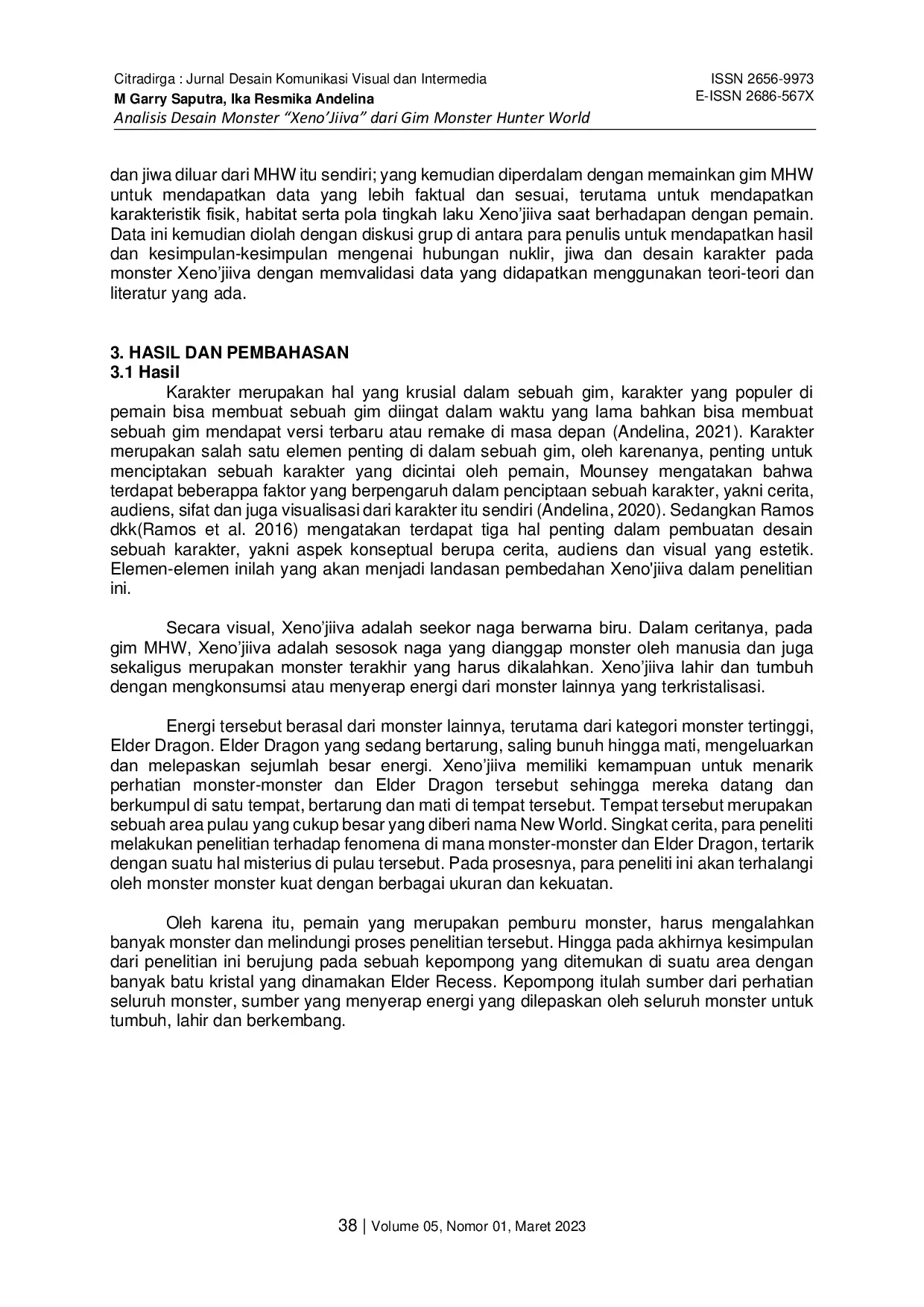 JURIS Analisis Desain Monster XENO JIIVA dari Gim Monster Hunter World