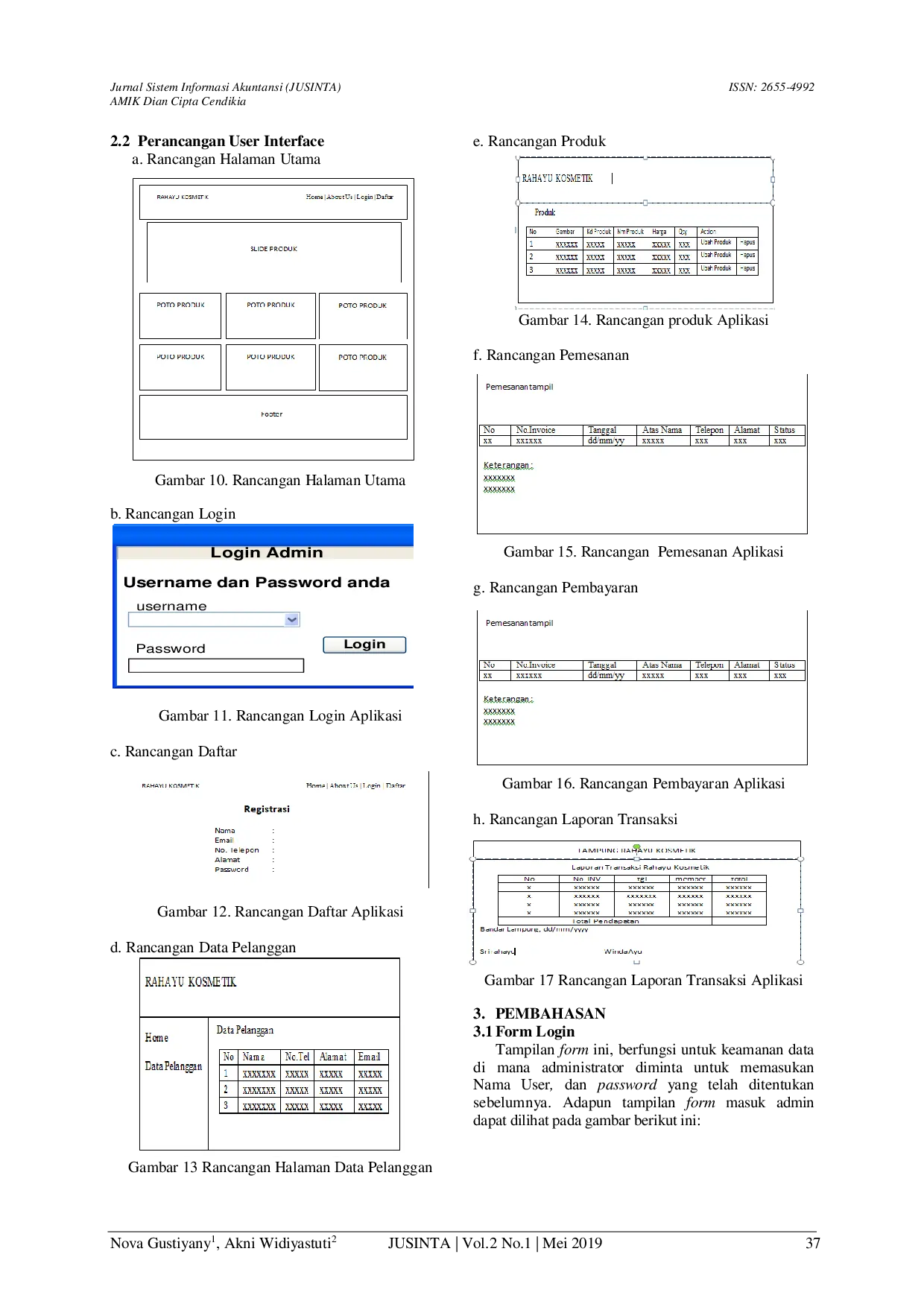 JURIS Aplikasi Akuntansi Penjualan Online Pada Toko Kosmetik Rahayu Bandar Lampung