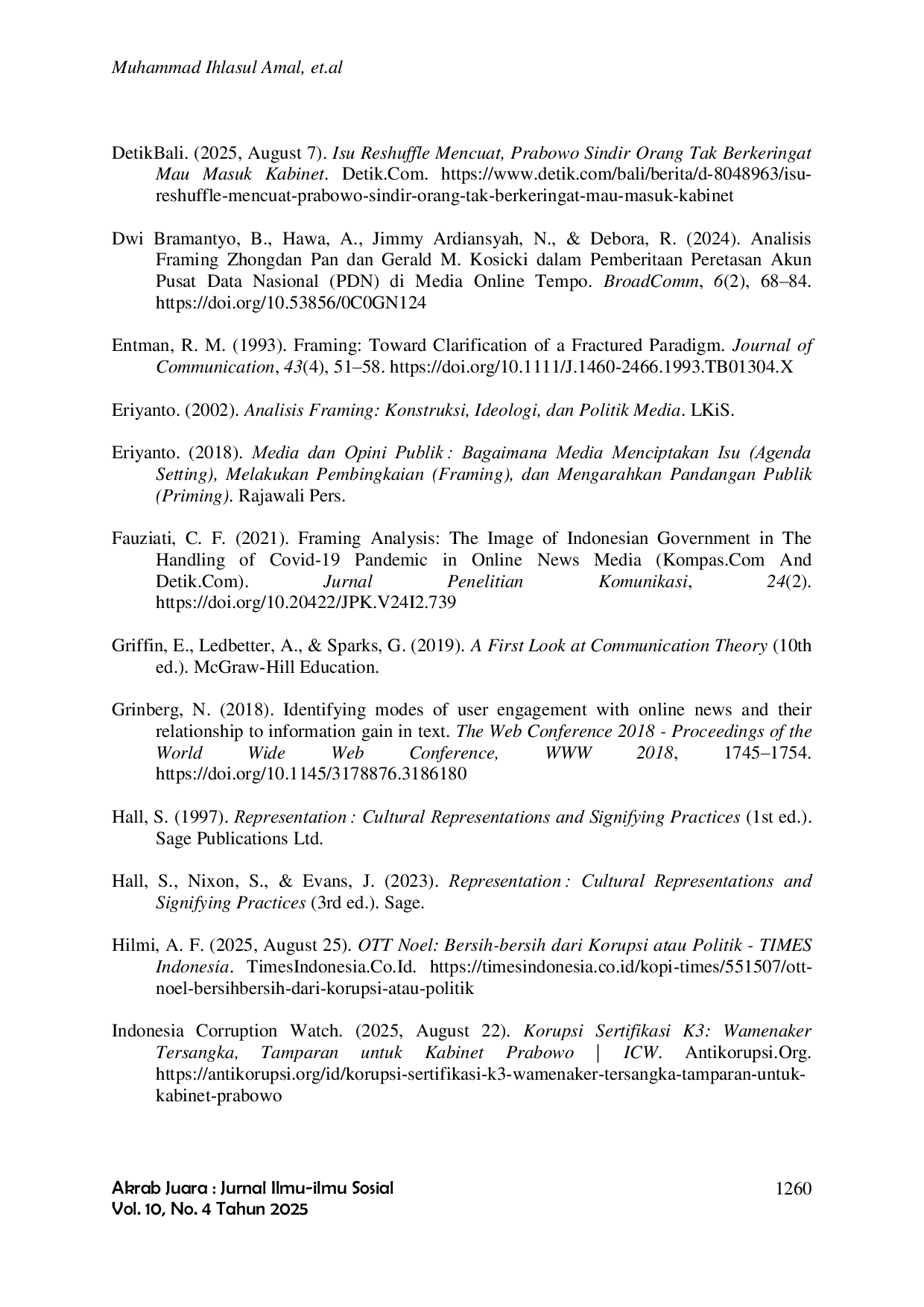 JURIS Journalistic Language As A Framing Tool Analysis Of Immanuel Ebenezer S Reports On Kompas Com And Tempo Co