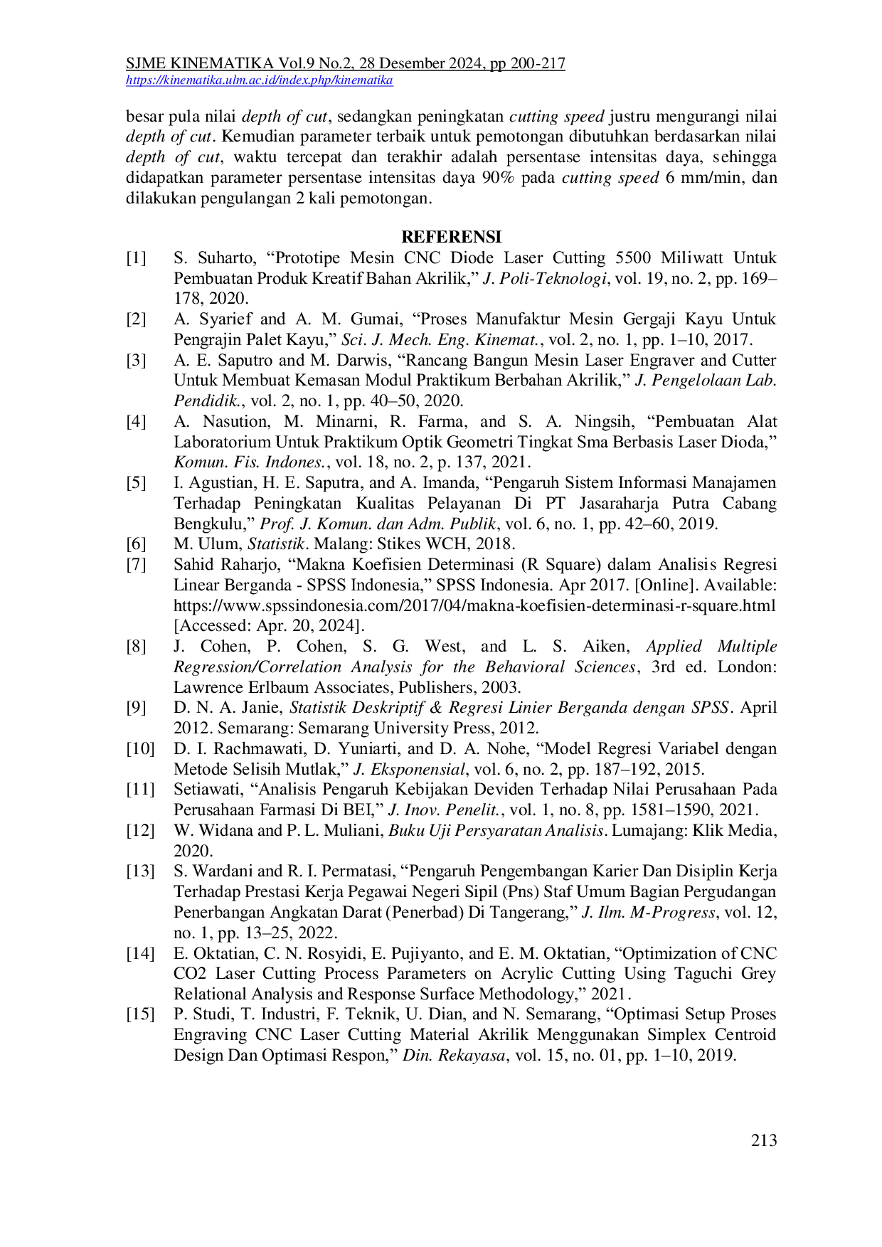 JURIS PENGARUH VARIASI MEDIA PELAPIS TERHADAP PEMOTONGAN AKRILIK TRANSPARAN DENGAN PROCUT DIODE 15 WATT