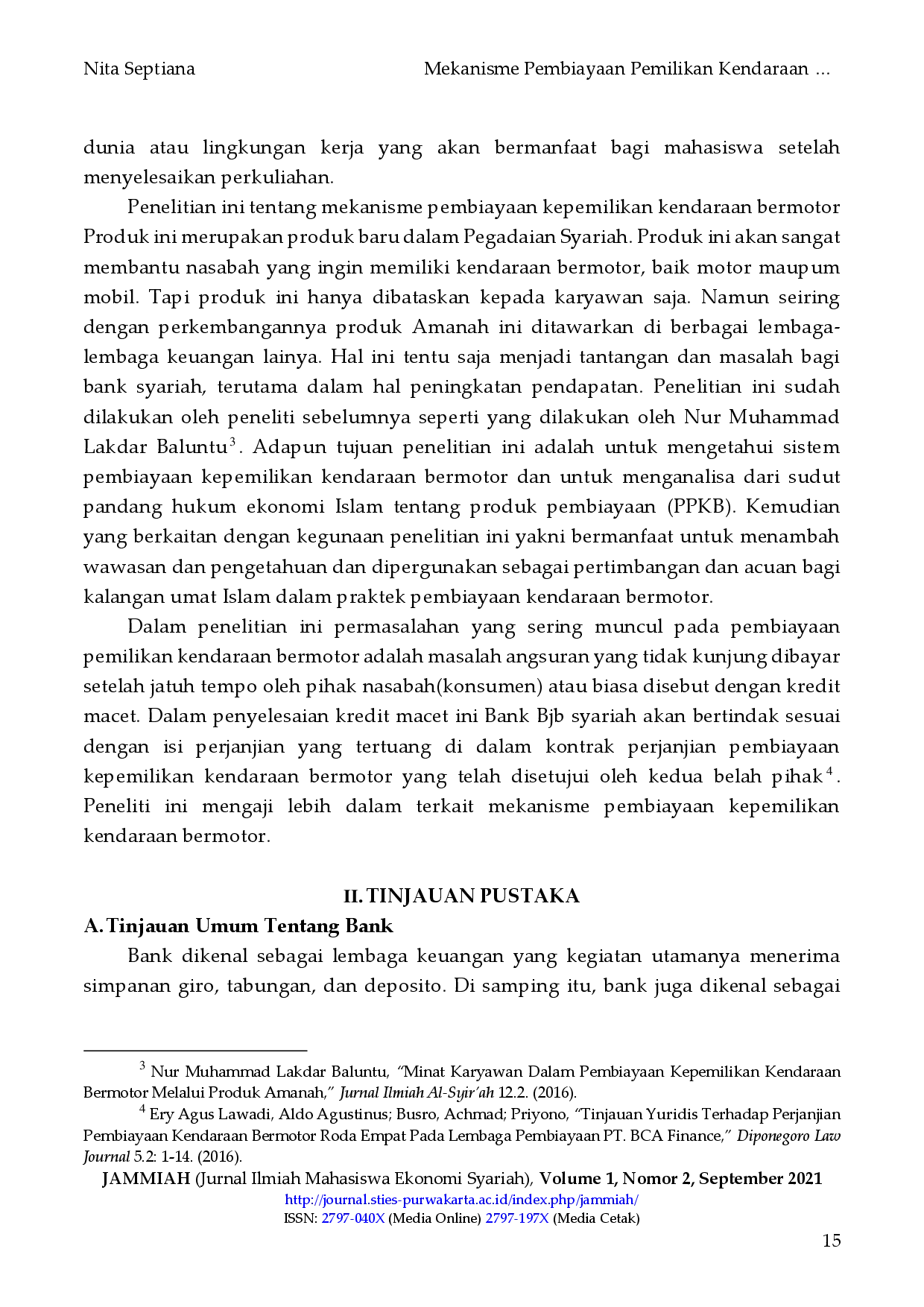 juris Mekanisme Pembiayaan Pemilikan Kendaraan Bermotor iB Maslahah Di PT Bank BJB Syariah KCP Cikampek