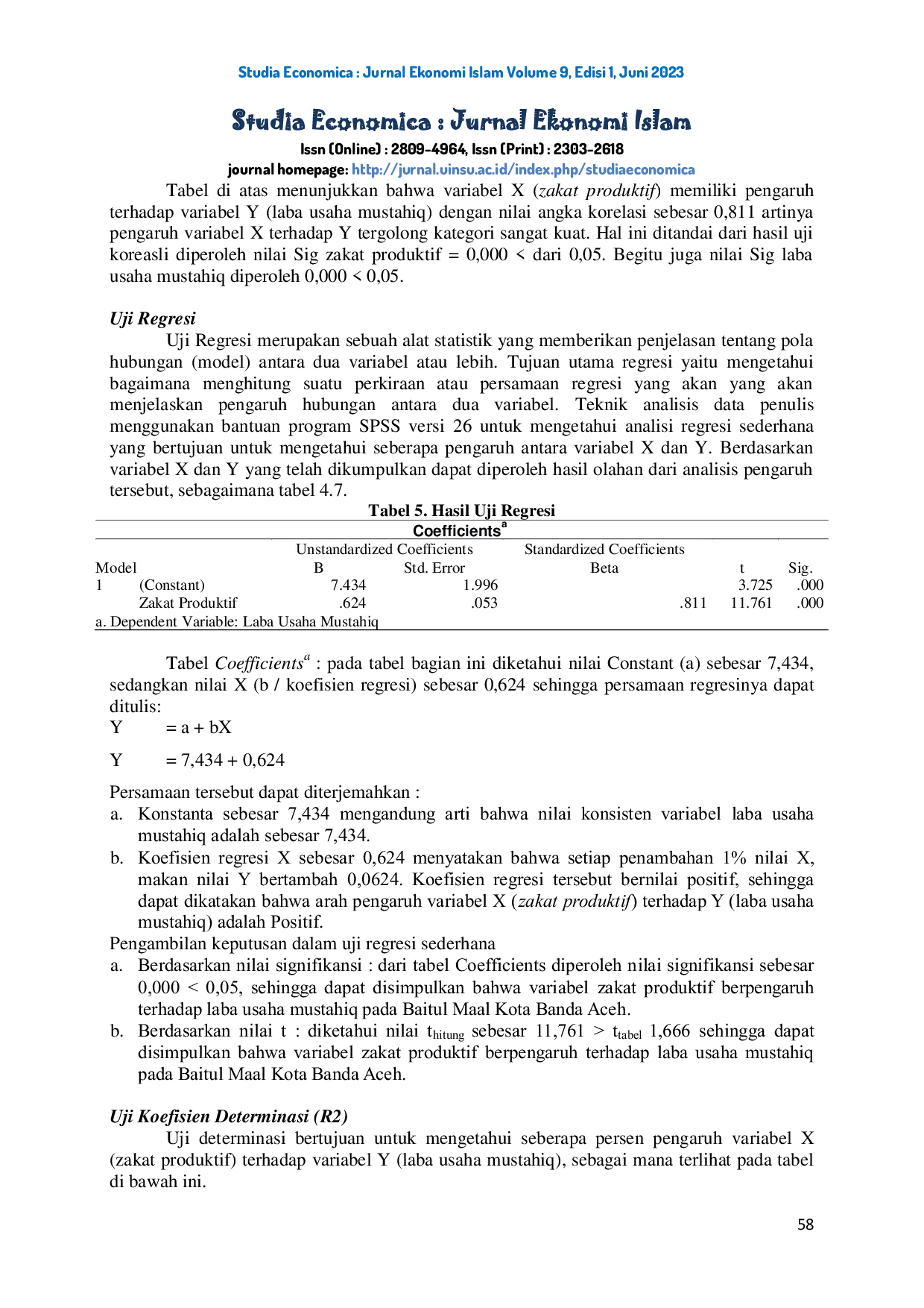 JURIS Peran Zakat Produktif Terhadap Peningkatan Laba Usaha Mustahiq