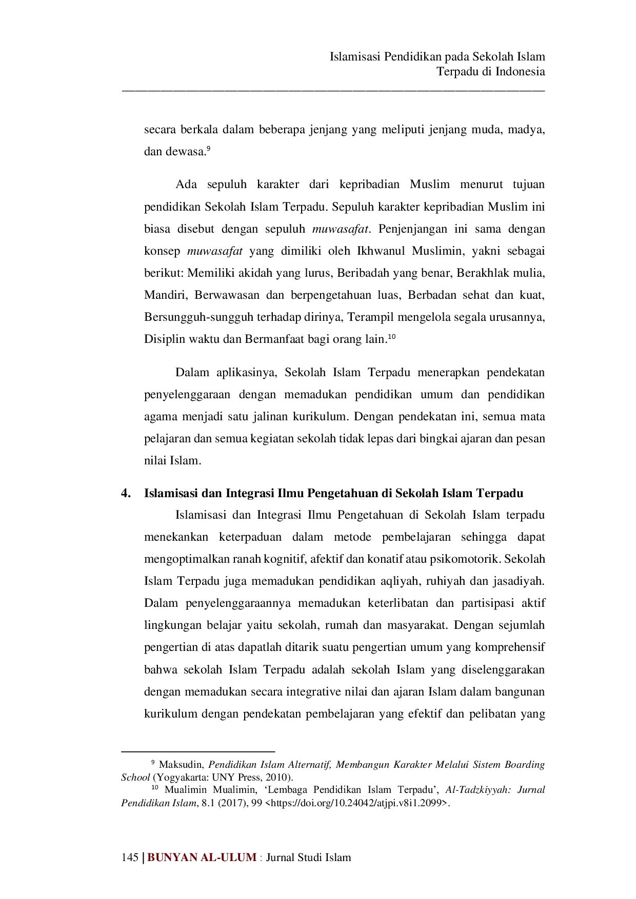 JURIS Islamisasi Pendidikan pada Sekolah Islam Terpadu di Indonesia